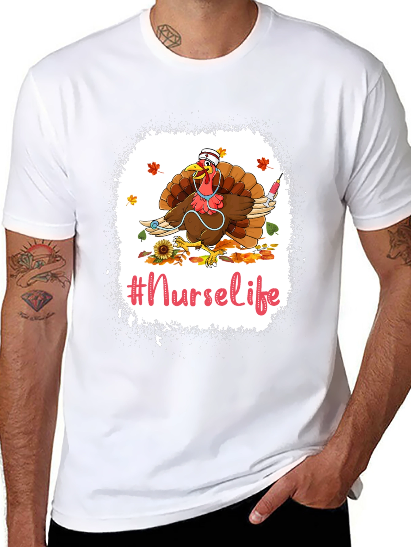 Nurse Life Turkey Graphic T-Shirt - Thanksgiving Apparel