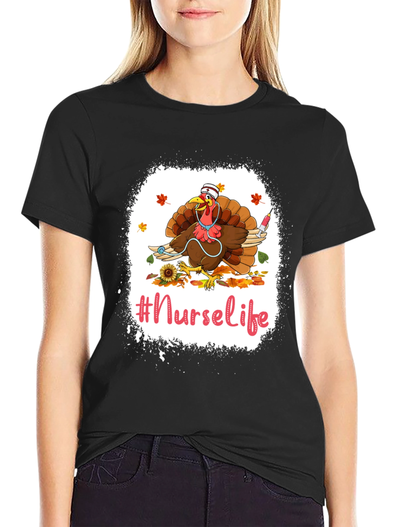Nurse Life Turkey Graphic T-Shirt - Thanksgiving Apparel