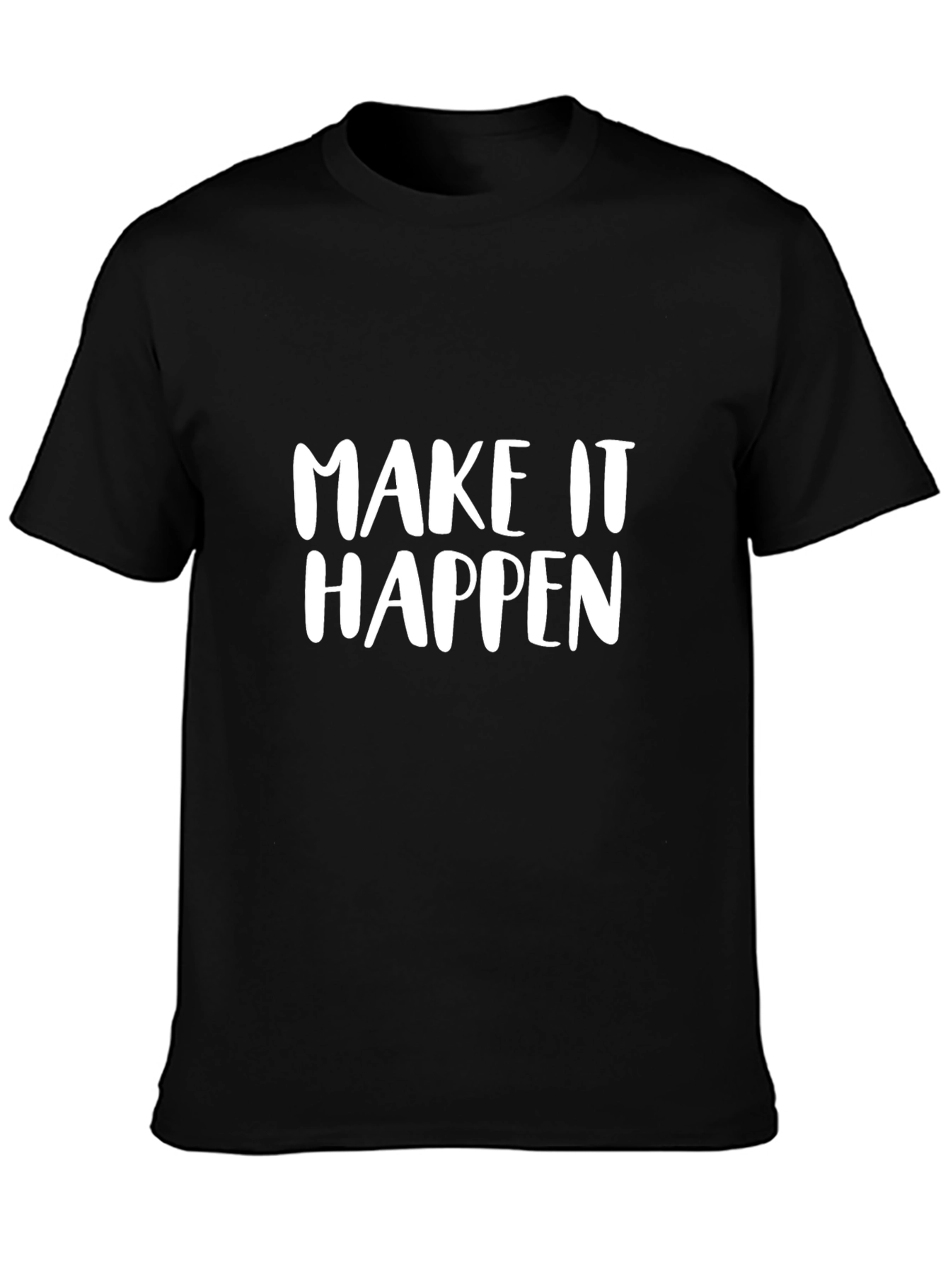 Make It Happen Graphic Tee - Black Cotton