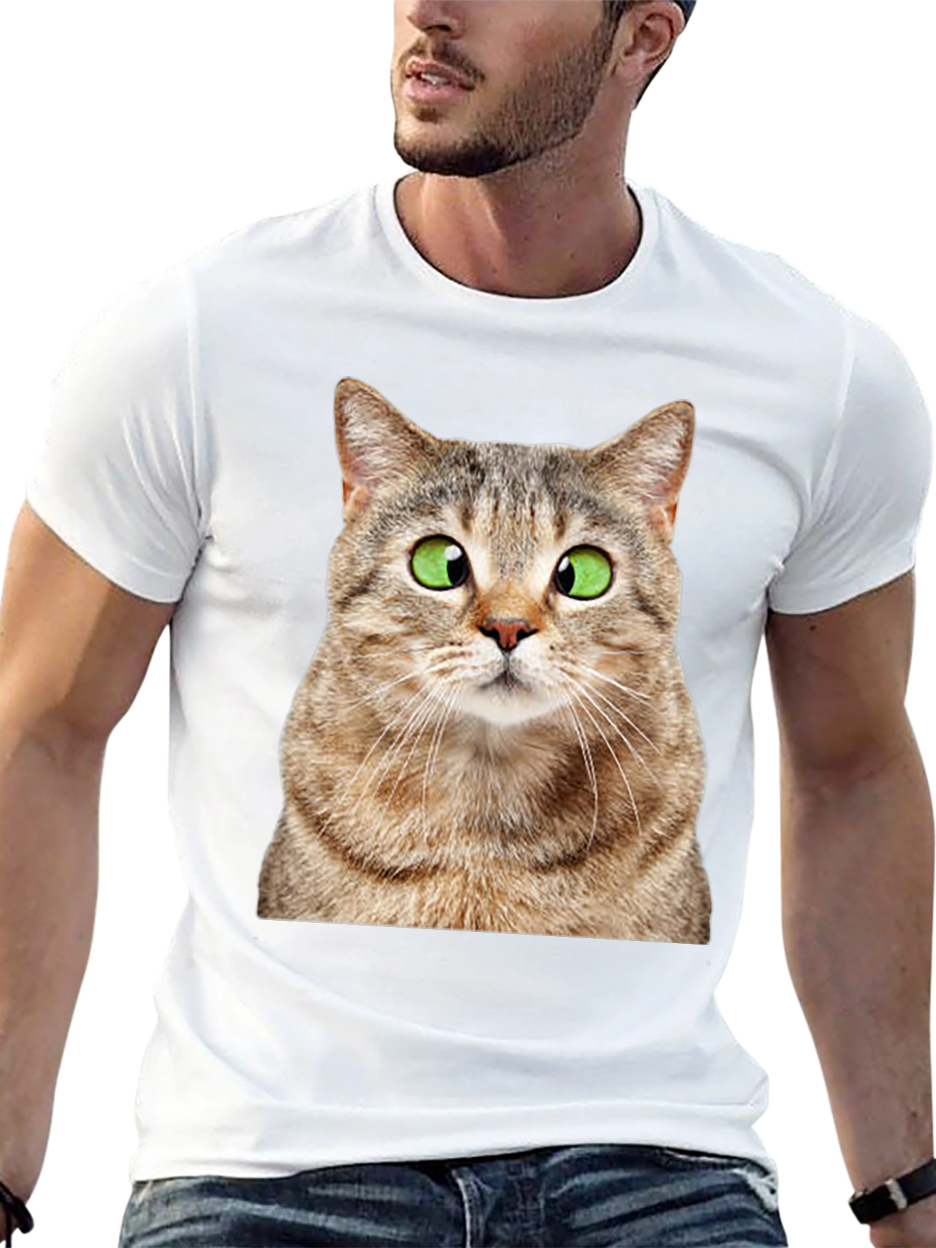 Cat Face T-Shirt - Funny Pet Lover Tee
