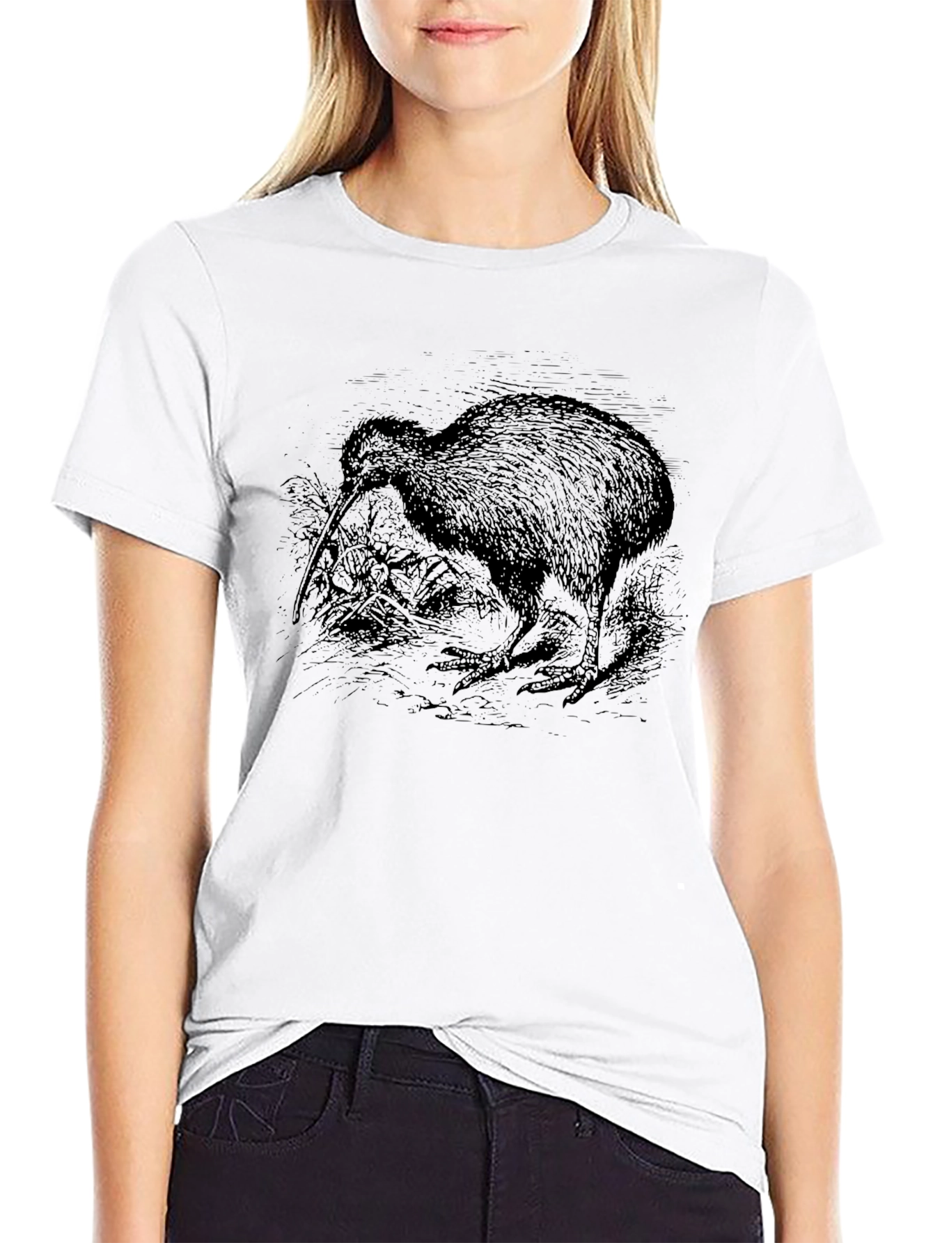 Kiwi Bird Graphic T-Shirt - Unisex Black Tee