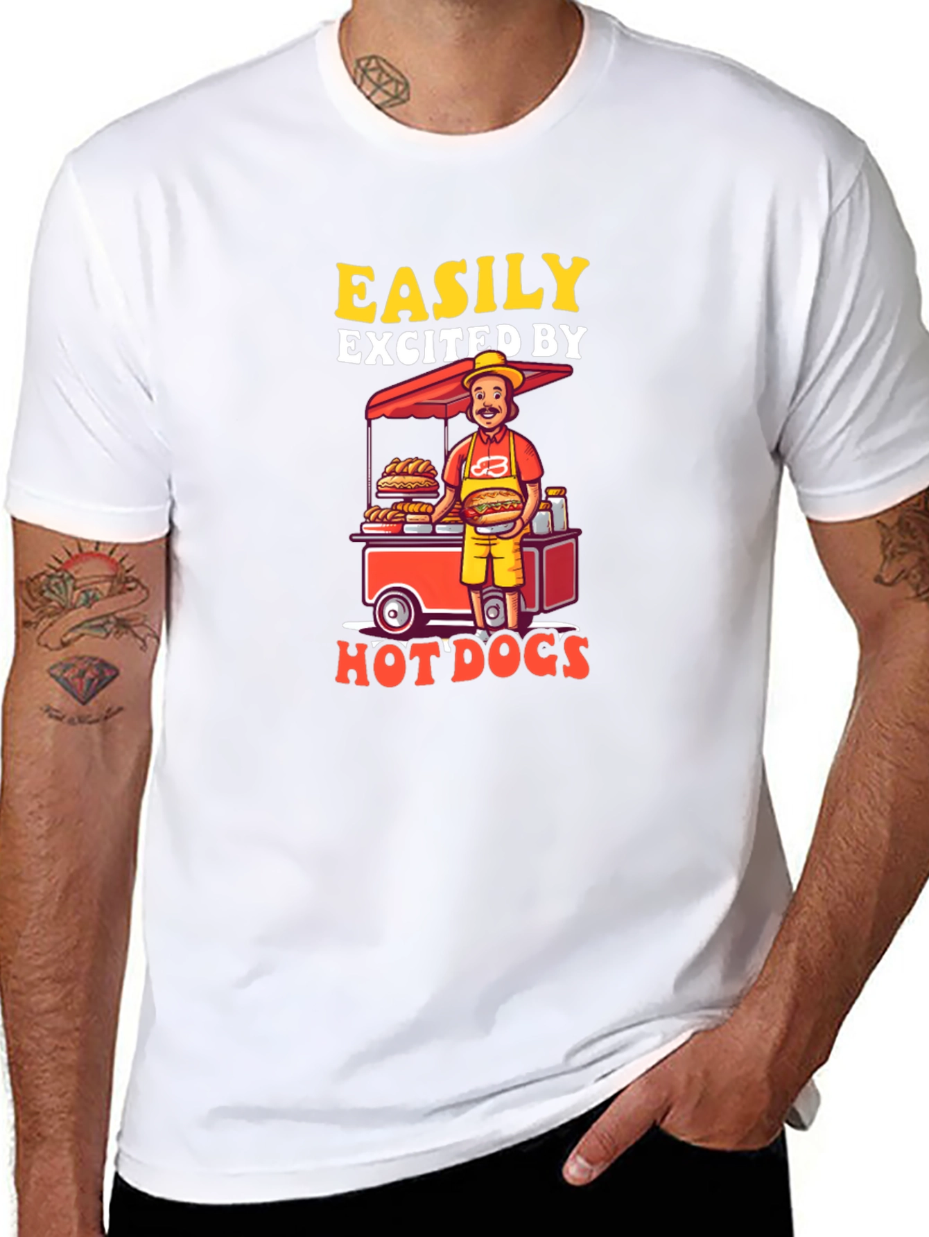 Easily Excited by Hot Dogs T-Shirt