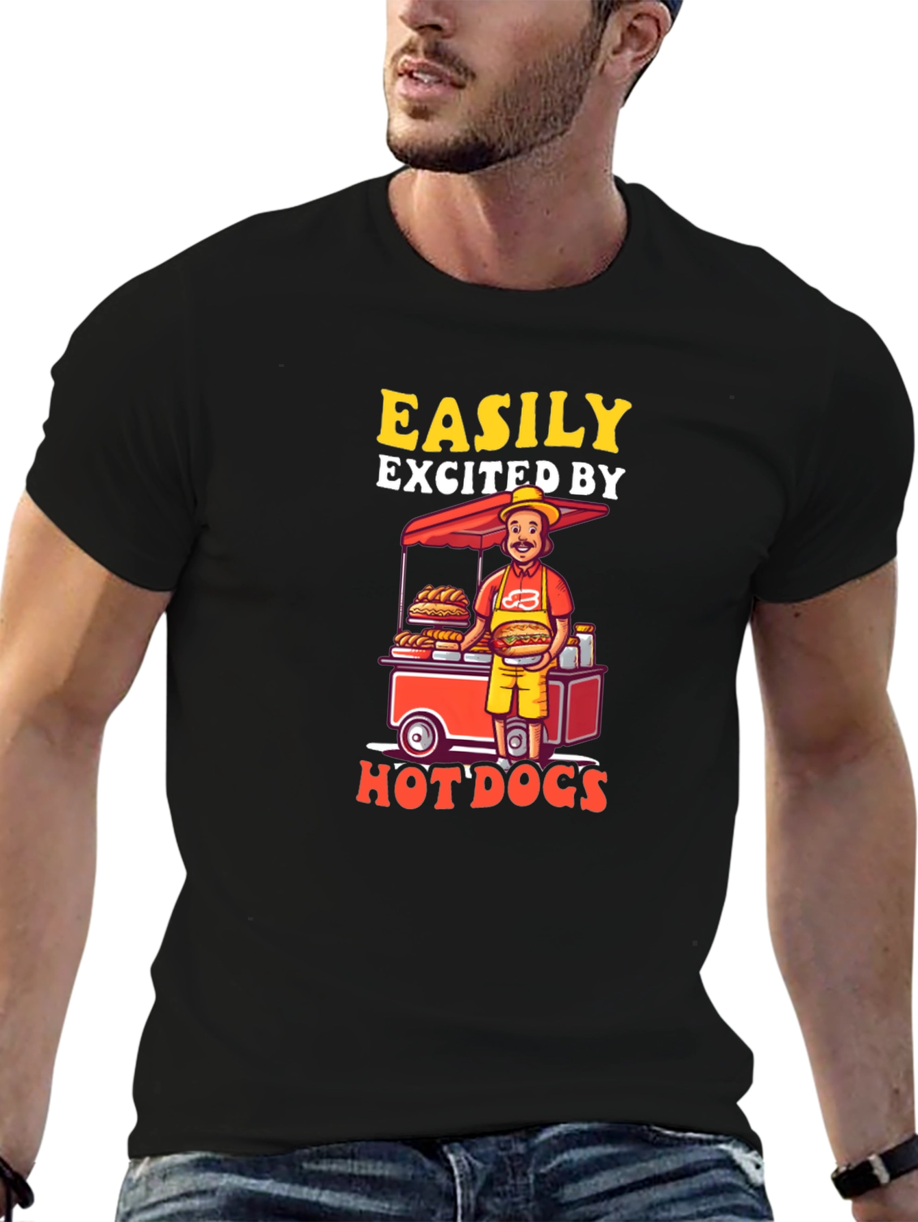 Easily Excited by Hot Dogs T-Shirt