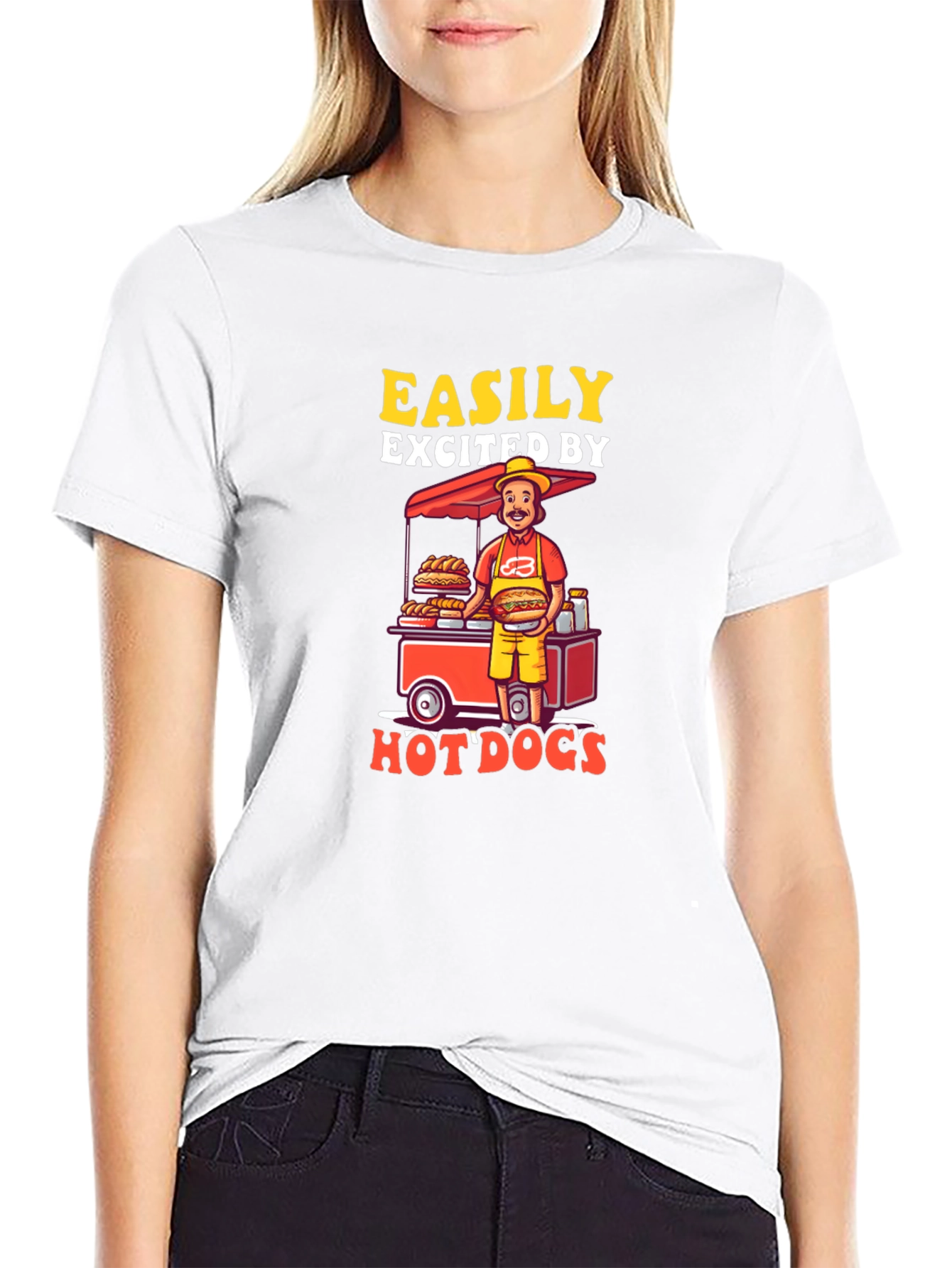 Easily Excited by Hot Dogs T-Shirt