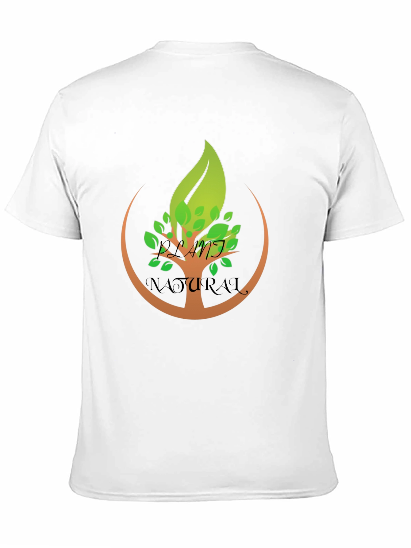 Natural Tree Design Black T-Shirt