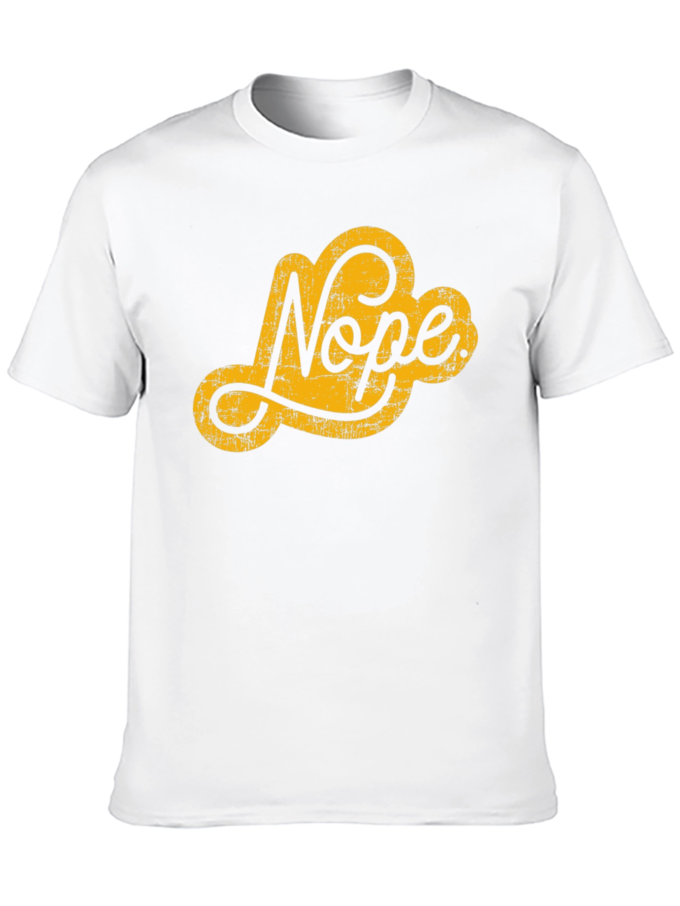 Nope Graphic Tee - Black Crew Neck T-Shirt