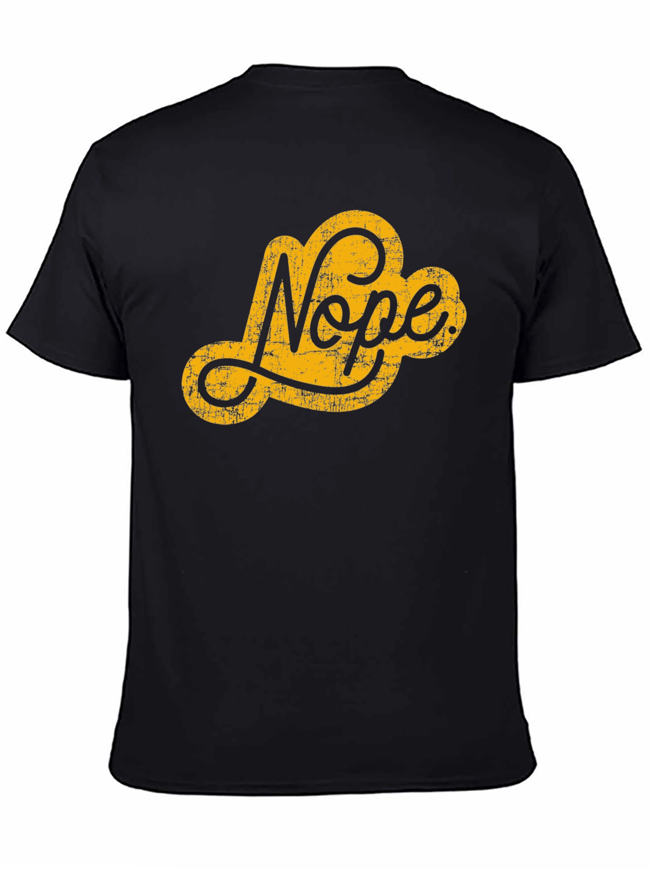 Nope Graphic Tee - Black Crew Neck T-Shirt