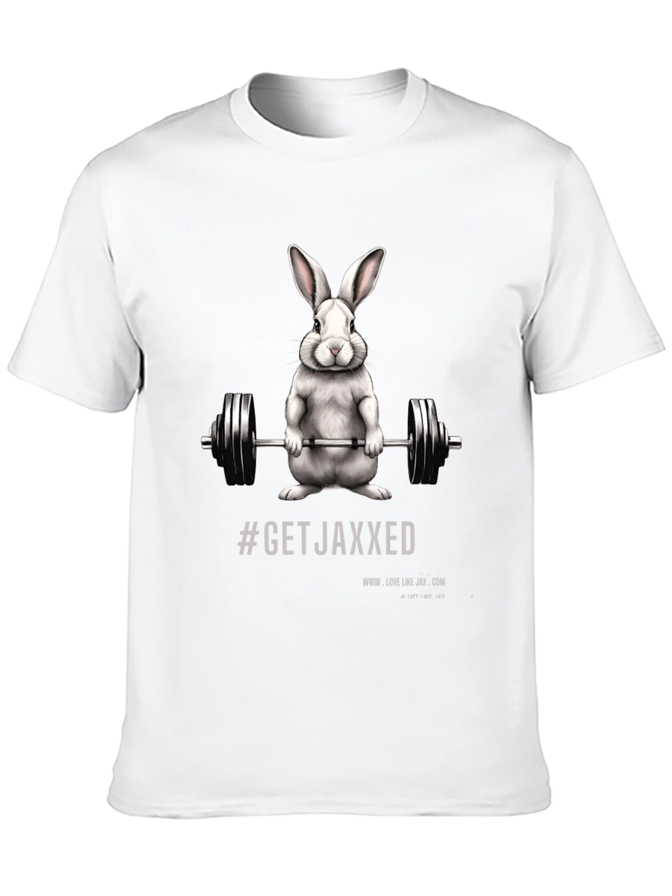 Get Jaxxed Bunny Barbell Black T-Shirt