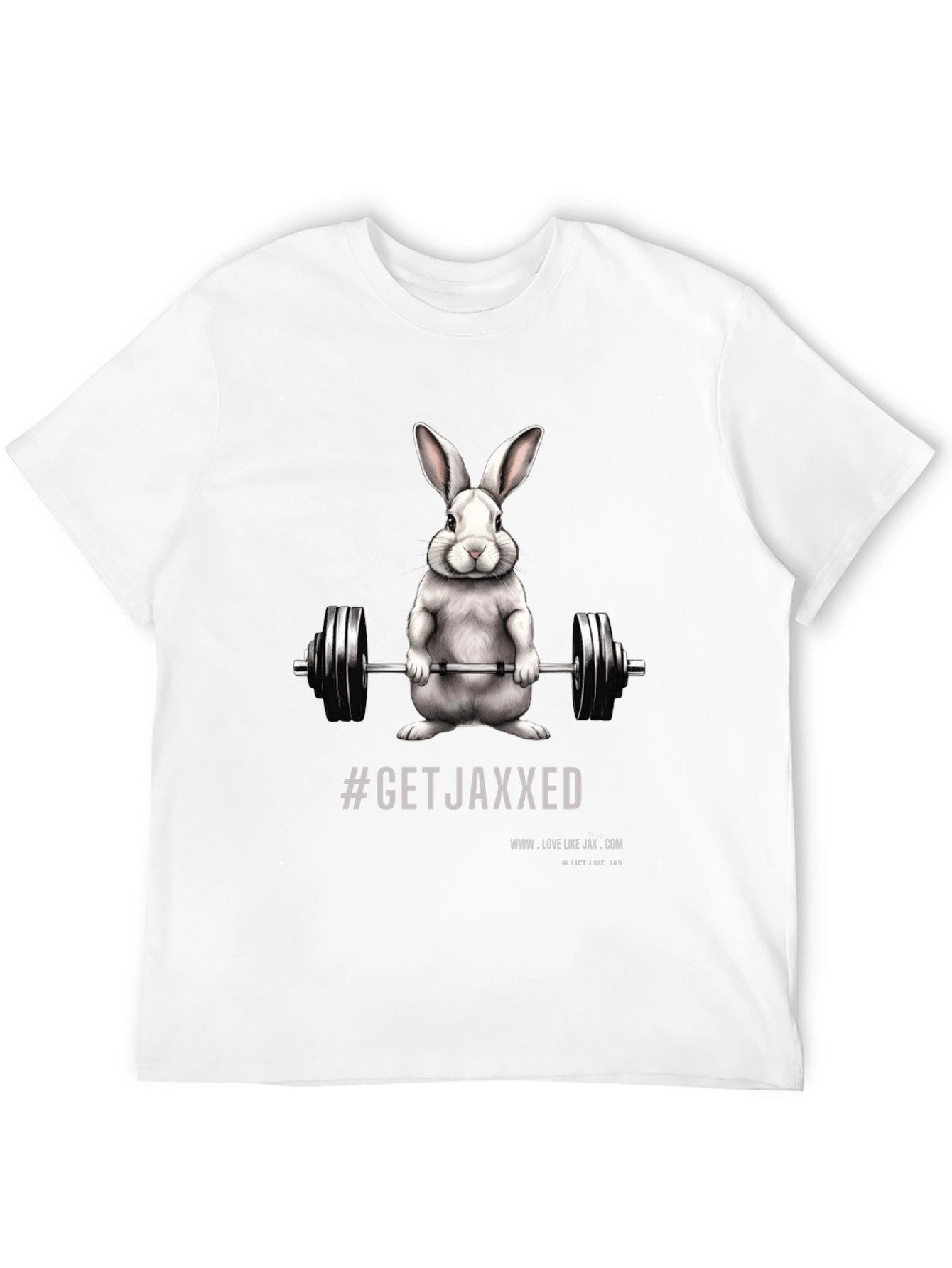 Get Jaxxed Bunny Barbell Black T-Shirt