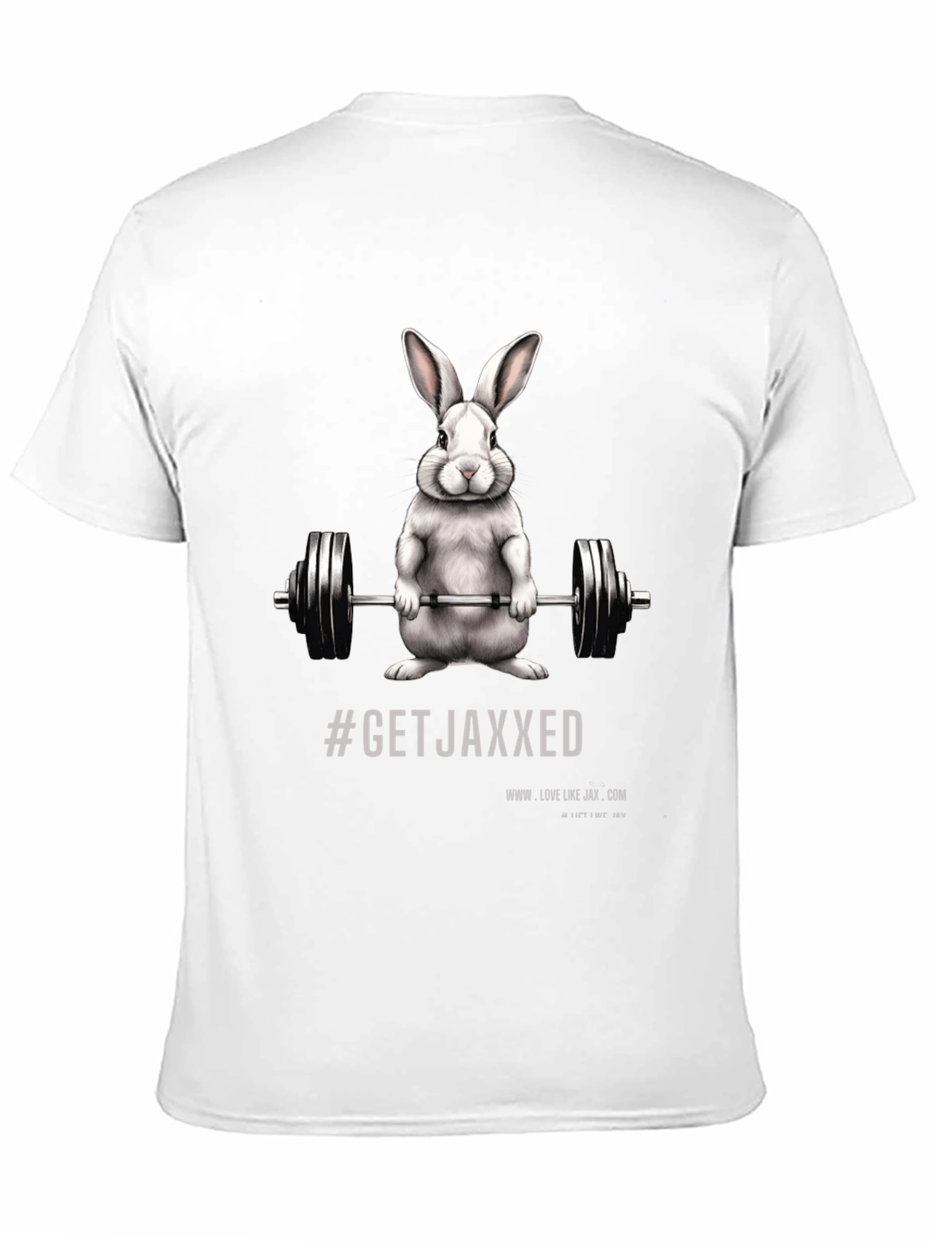 Get Jaxxed Bunny Barbell Black T-Shirt