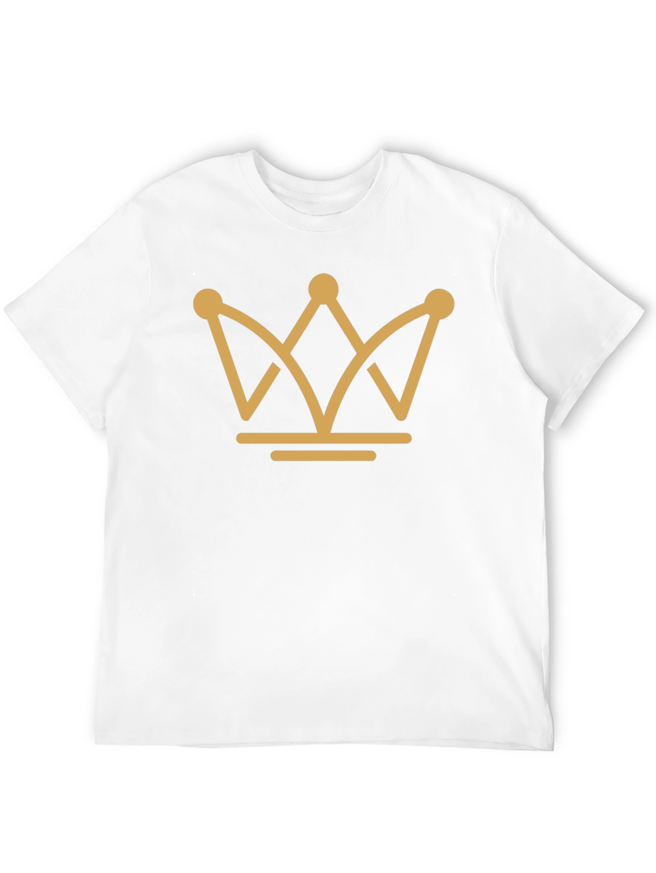 Golden Crown Graphic Tee - Black Cotton T-Shirt