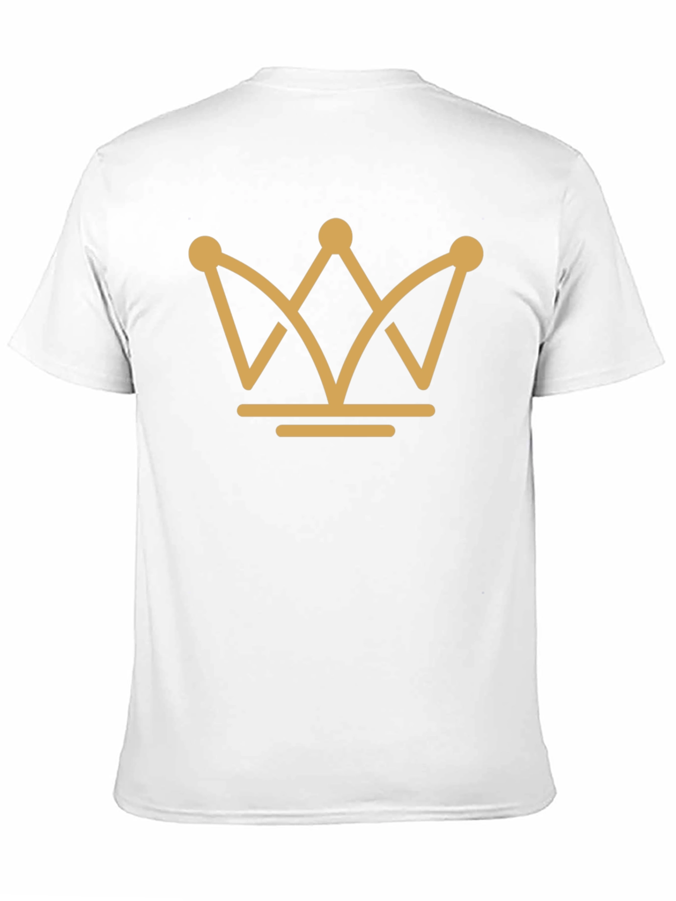 Golden Crown Graphic Tee - Black Cotton T-Shirt