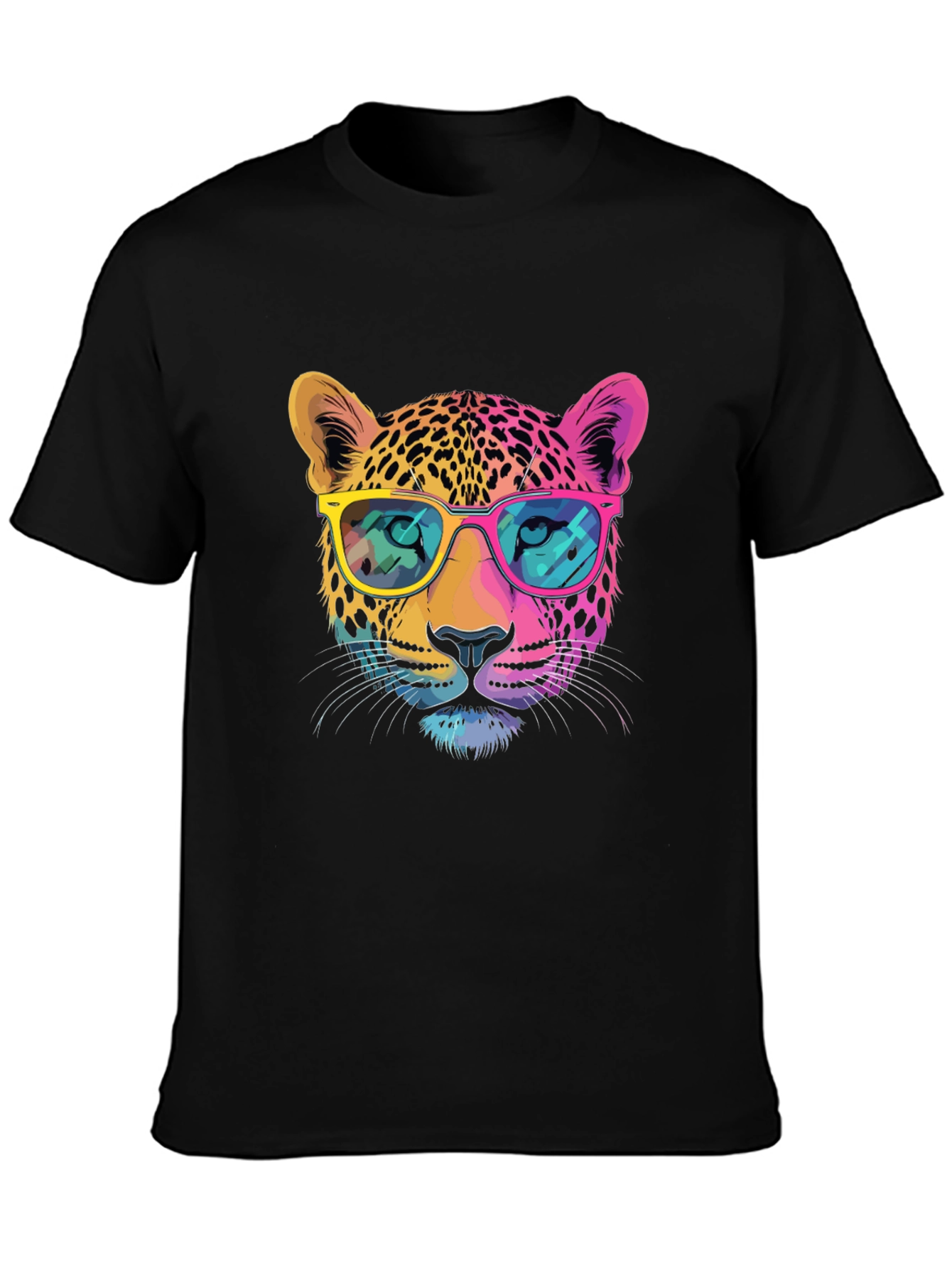 Cool Cat Tee: Graphic Leopard Print T-Shirt