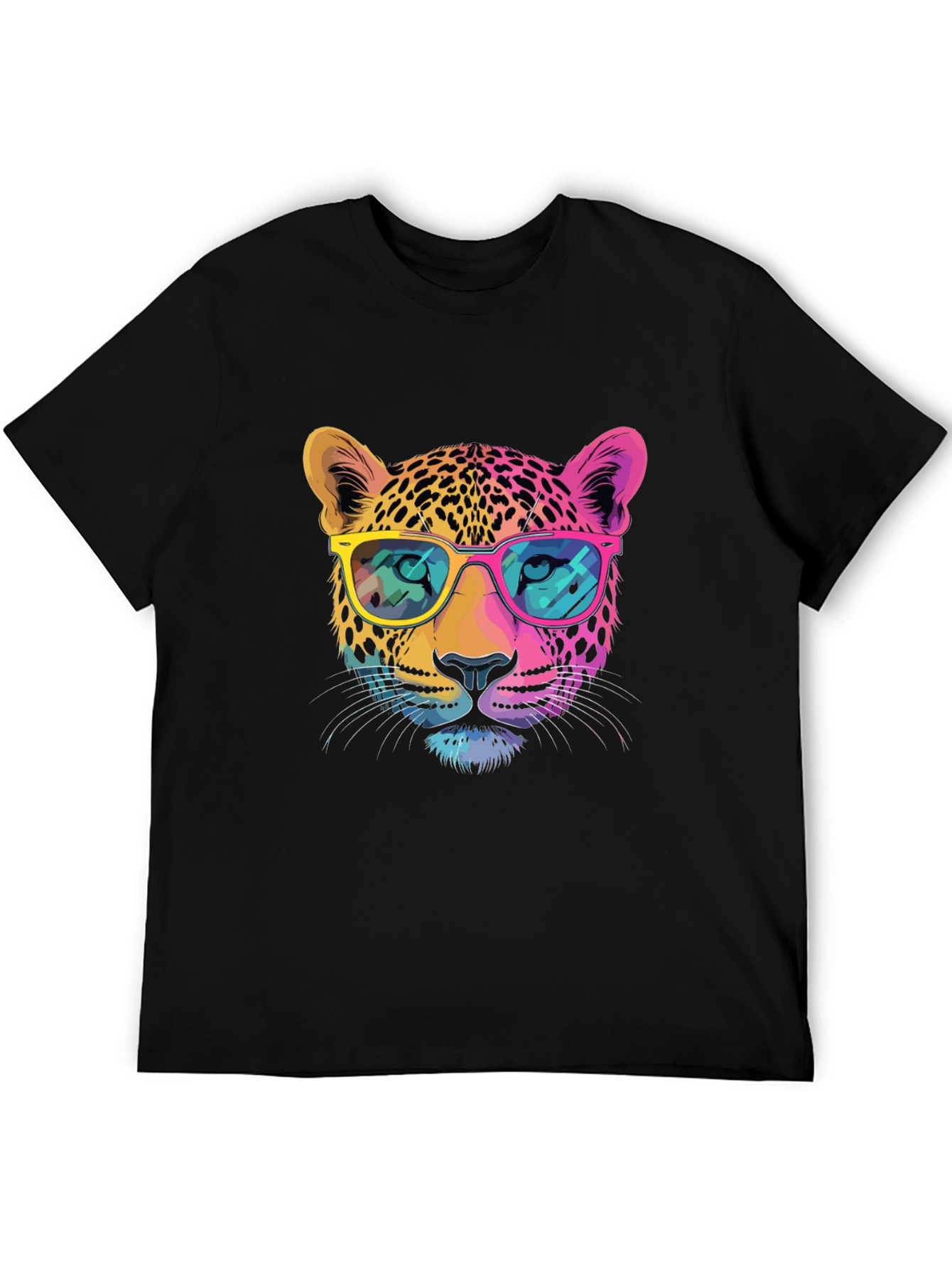 Cool Cat Tee: Graphic Leopard Print T-Shirt