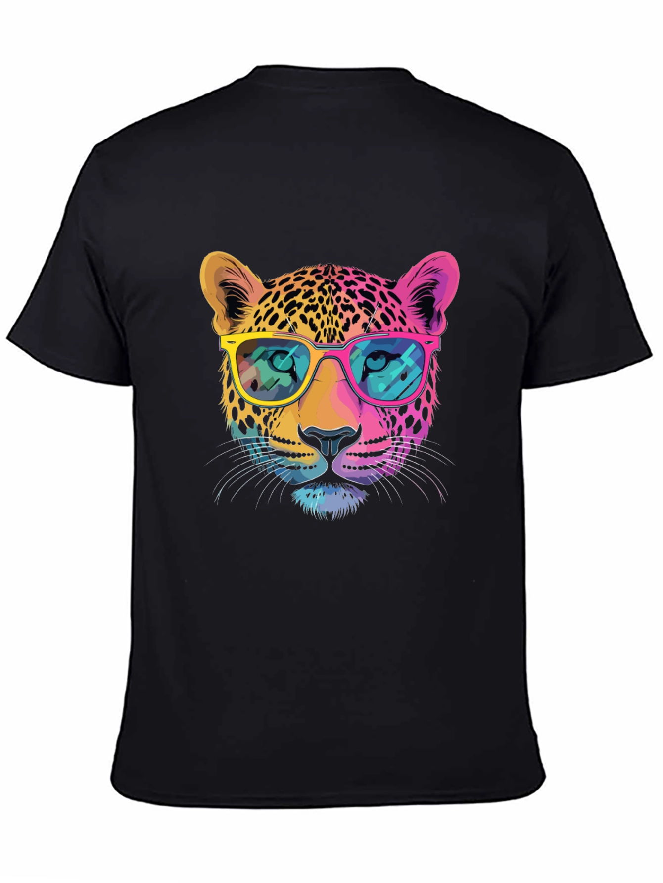 Cool Cat Tee: Graphic Leopard Print T-Shirt