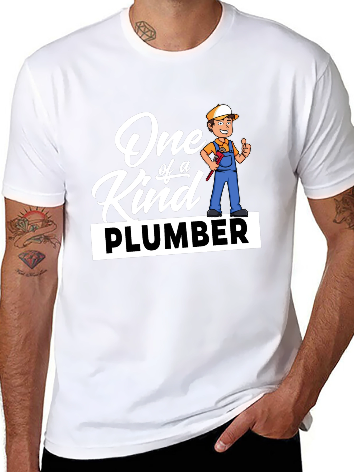One of a Kind Plumber Graphic T-Shirt