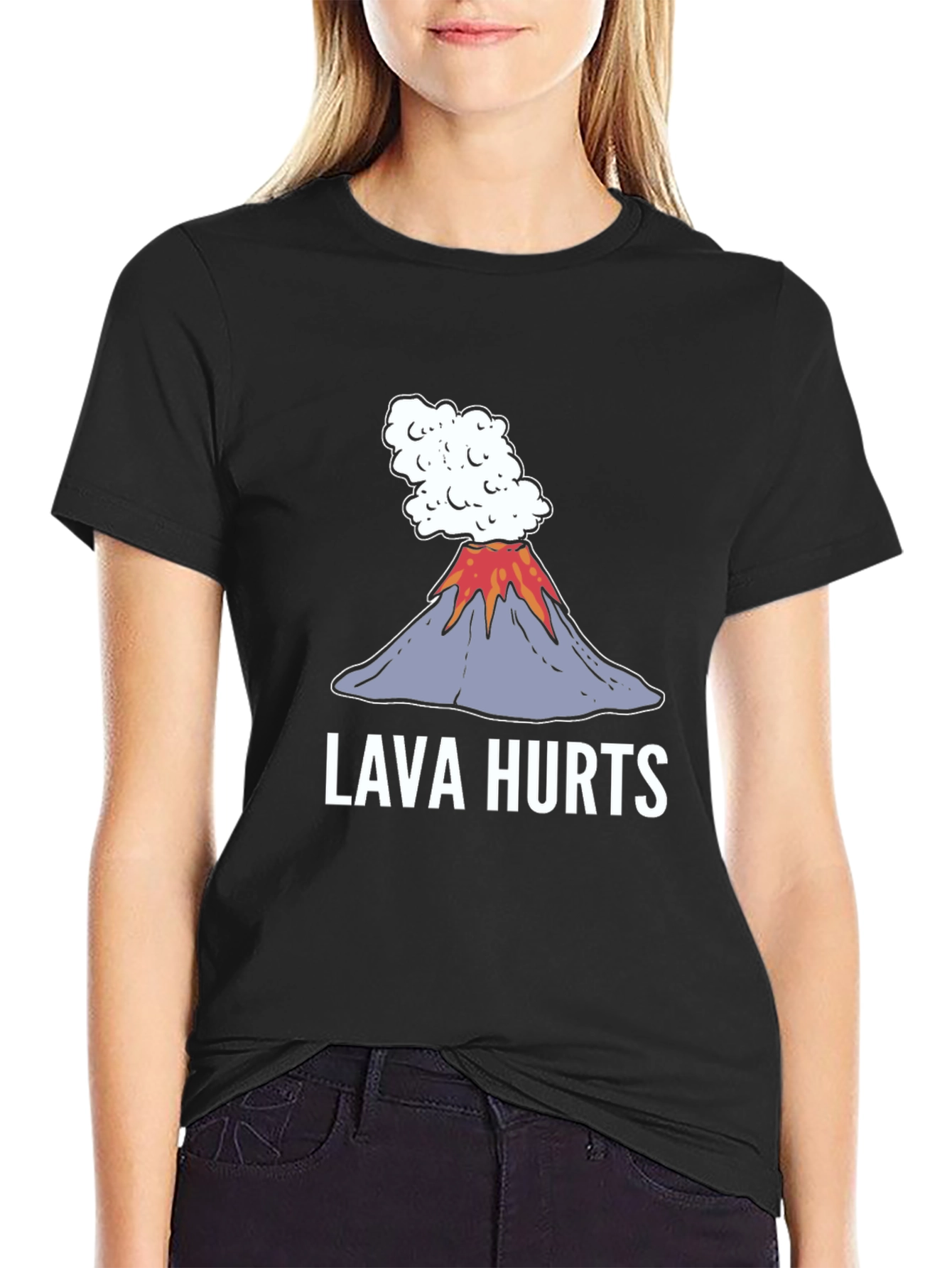 Lava Hurts Graphic Tee - Volcano Humor T-Shirt