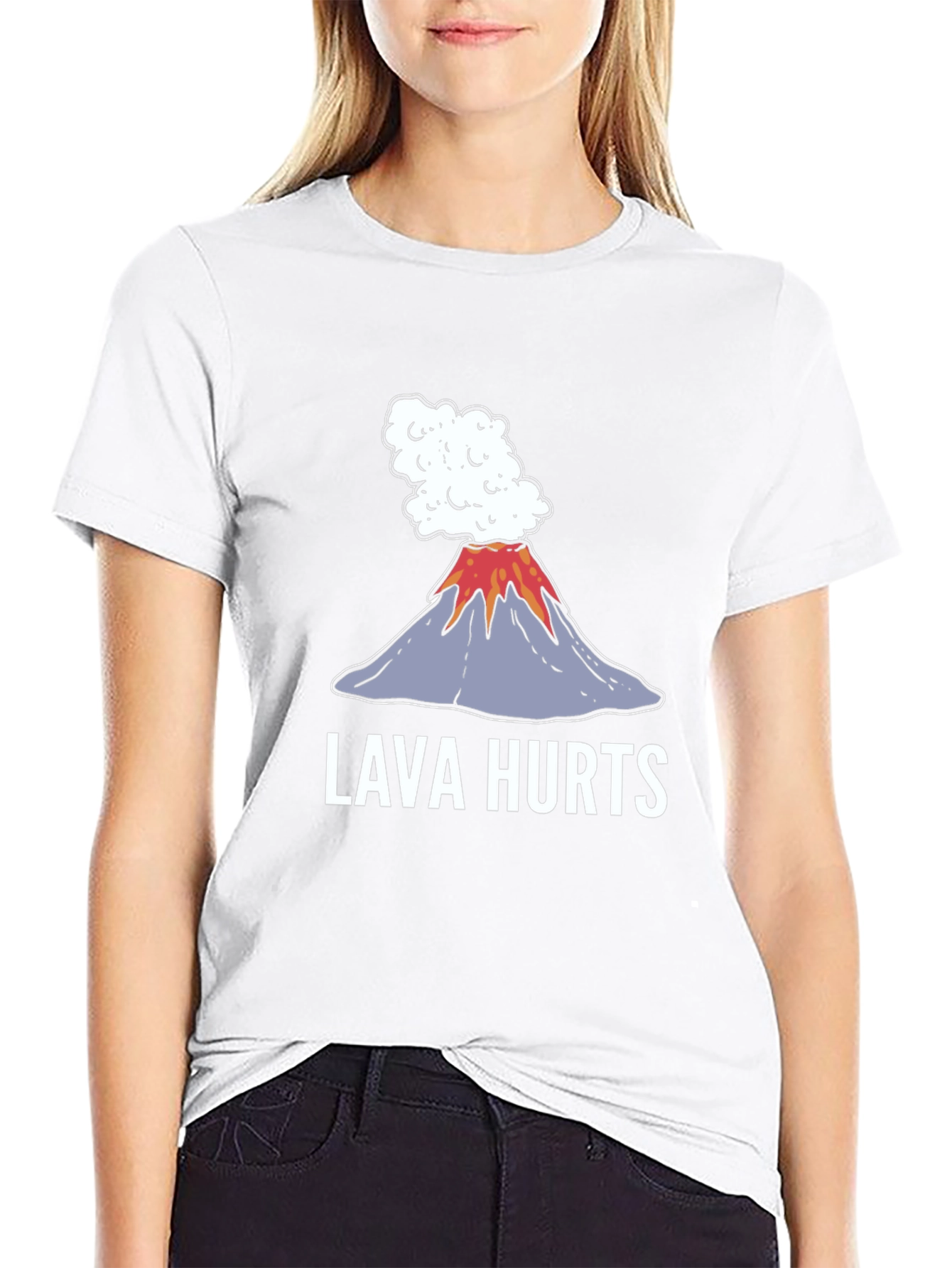 Lava Hurts Graphic Tee - Volcano Humor T-Shirt