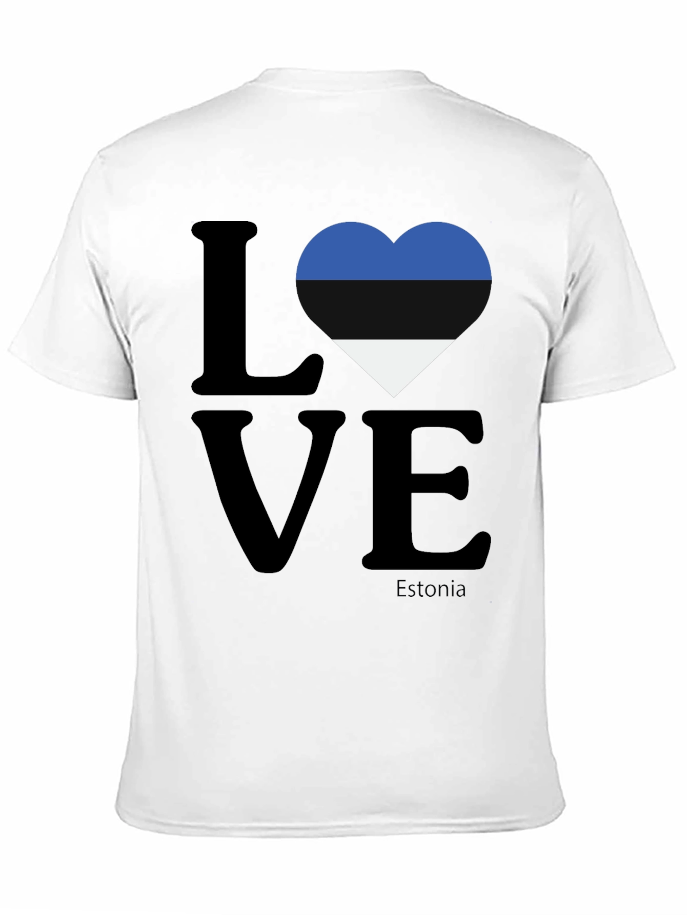Estonia Love T-Shirt - Black Pride Tee