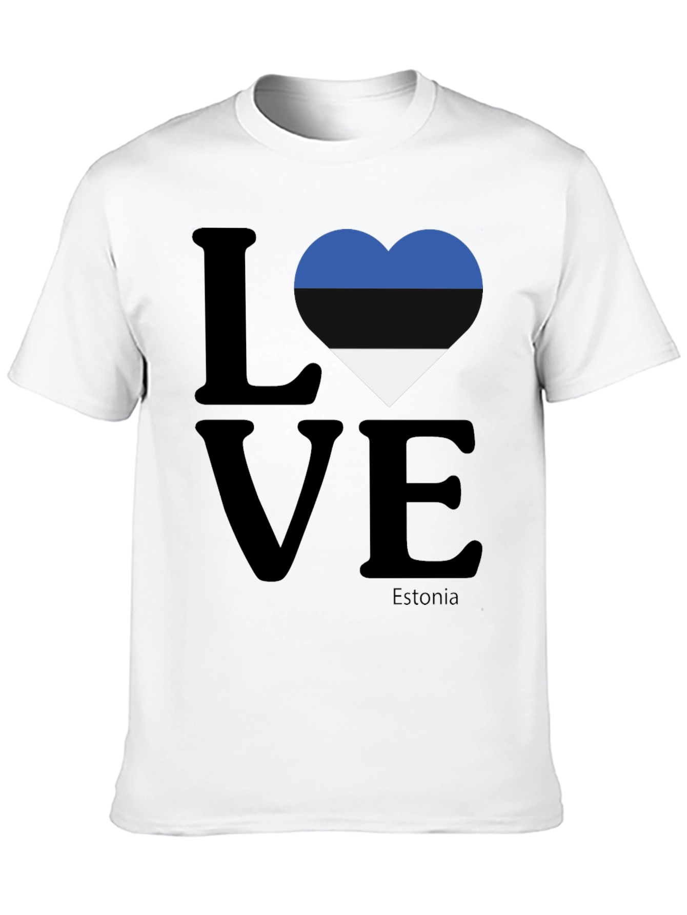 Estonia Love T-Shirt - Black Pride Tee