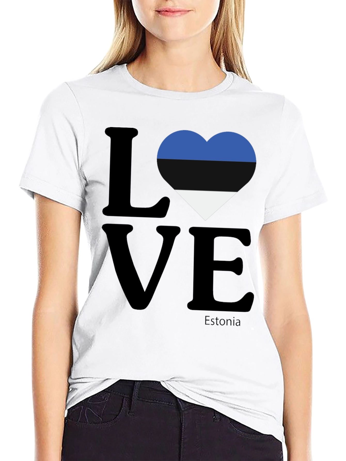 Estonia Love T-Shirt - Black Pride Tee