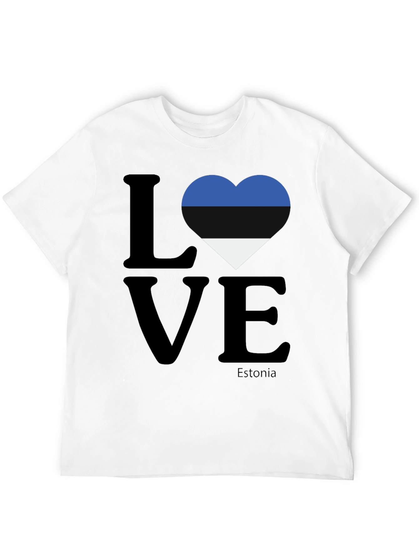 Estonia Love T-Shirt - Black Pride Tee