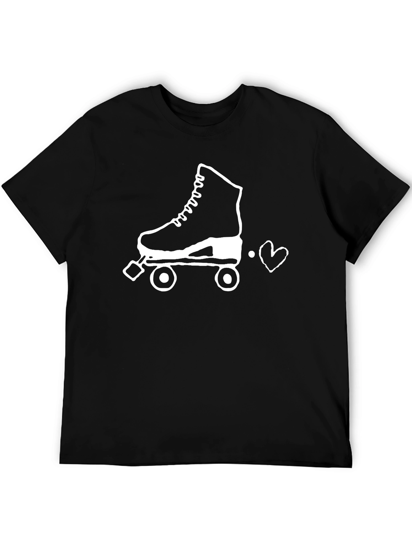 Retro Roller Skate Heart Graphic Tee