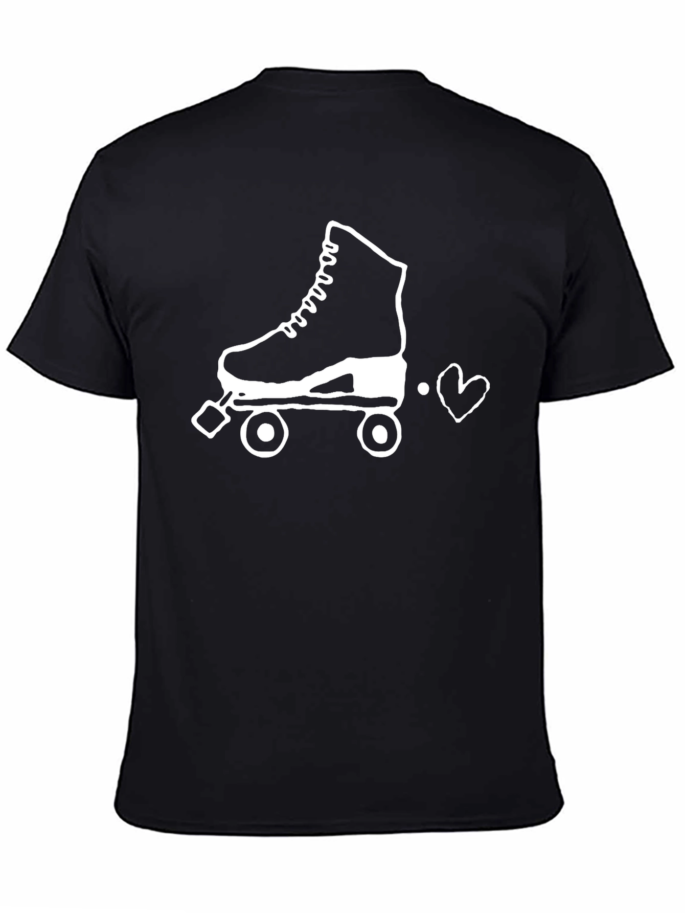 Retro Roller Skate Heart Graphic Tee