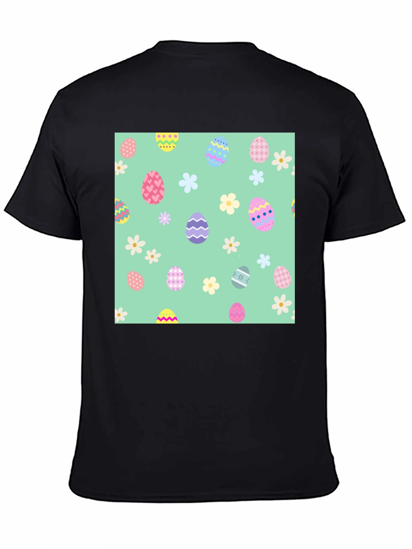 Easter Egg Pattern Crew Neck T-Shirt