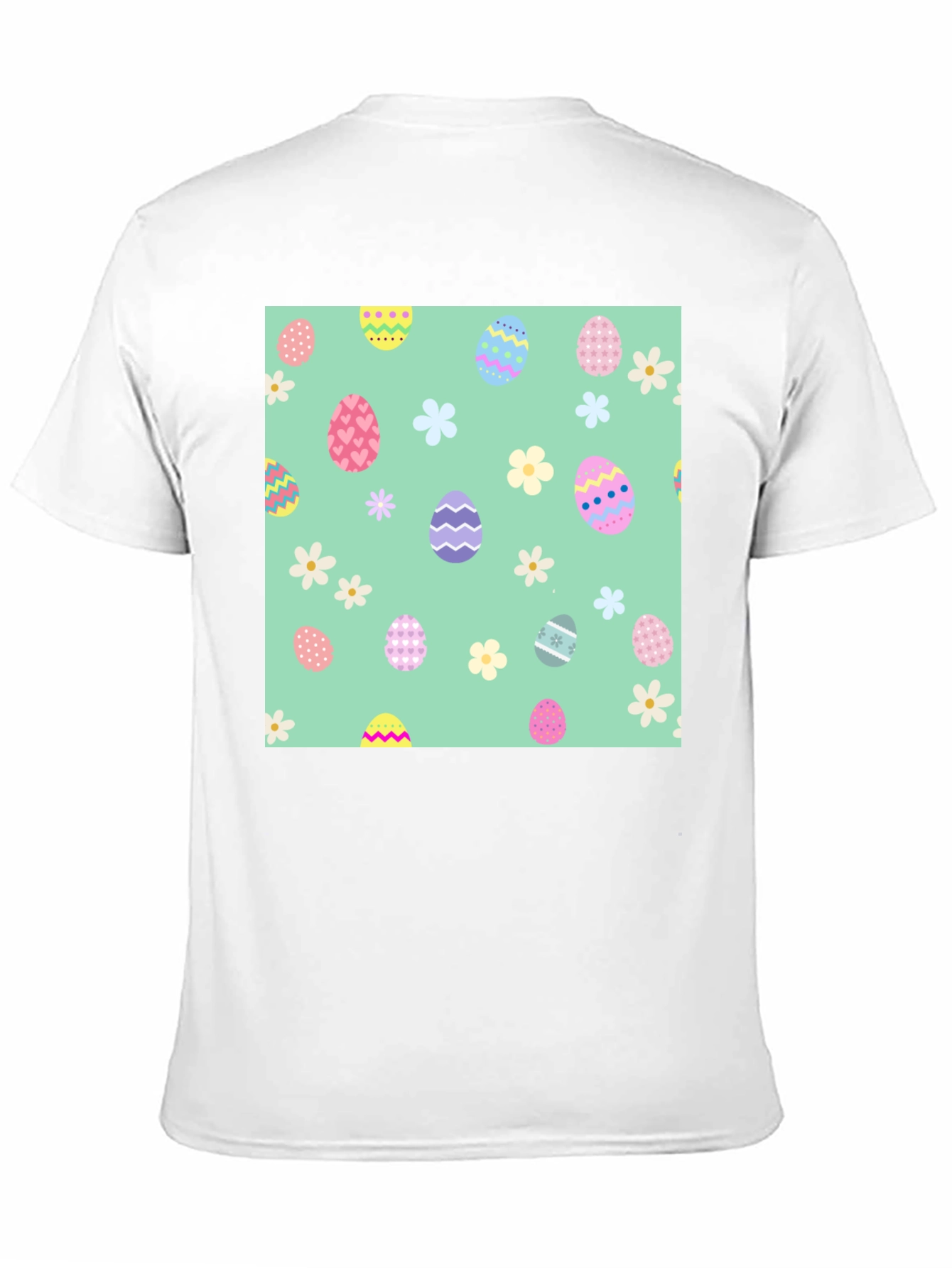 Easter Egg Pattern Crew Neck T-Shirt