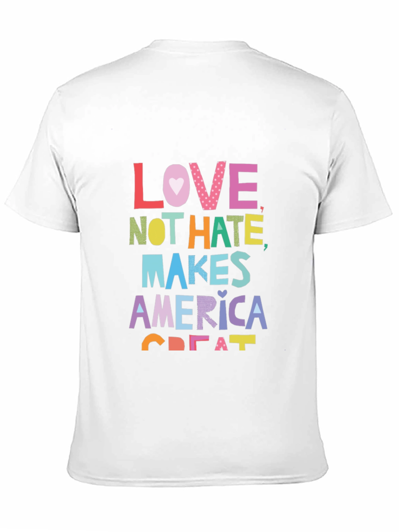 Love Not Hate Makes America Great Black T-Shirt