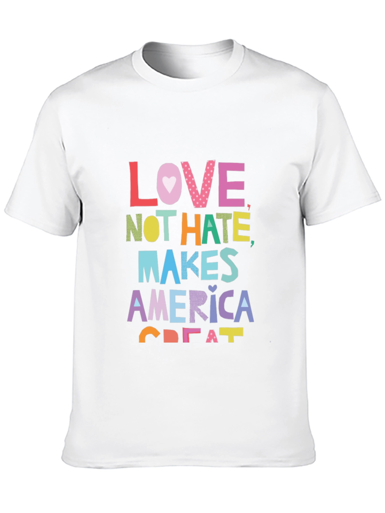 Love Not Hate Makes America Great Black T-Shirt