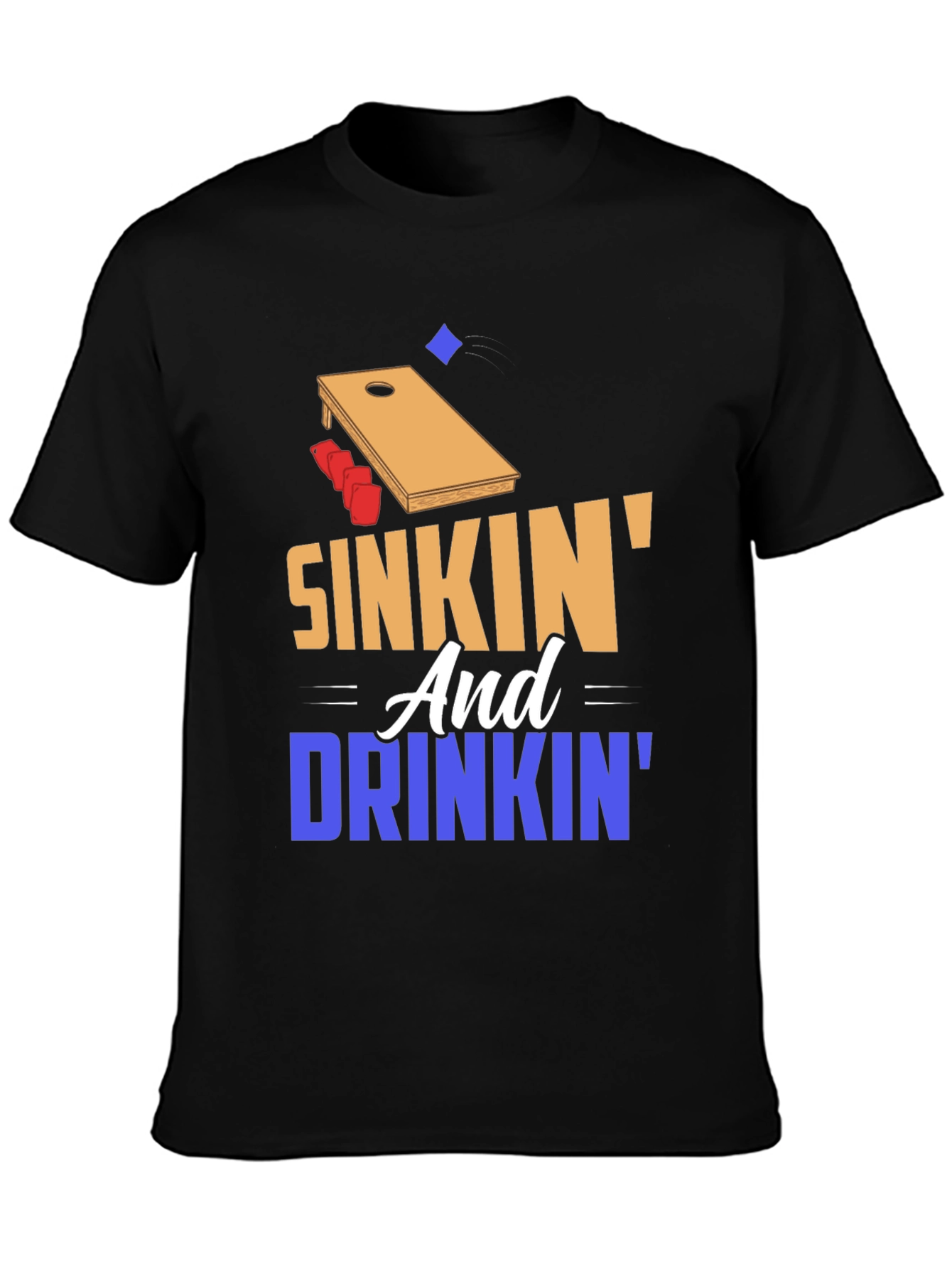 Sinkin and Drinkin Cornhole T-Shirt