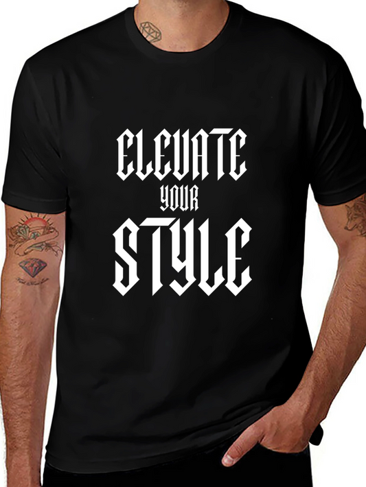 Elevate Your Style Black Graphic Tee