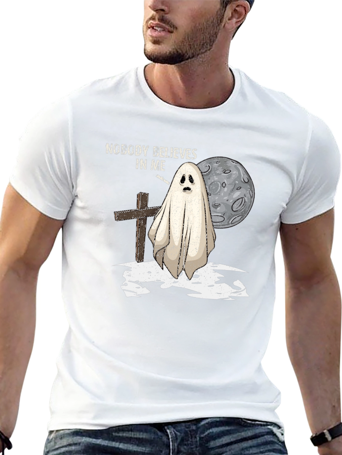 Ghostly Tee: Nobody Believes In Me Graphic T-Shirt