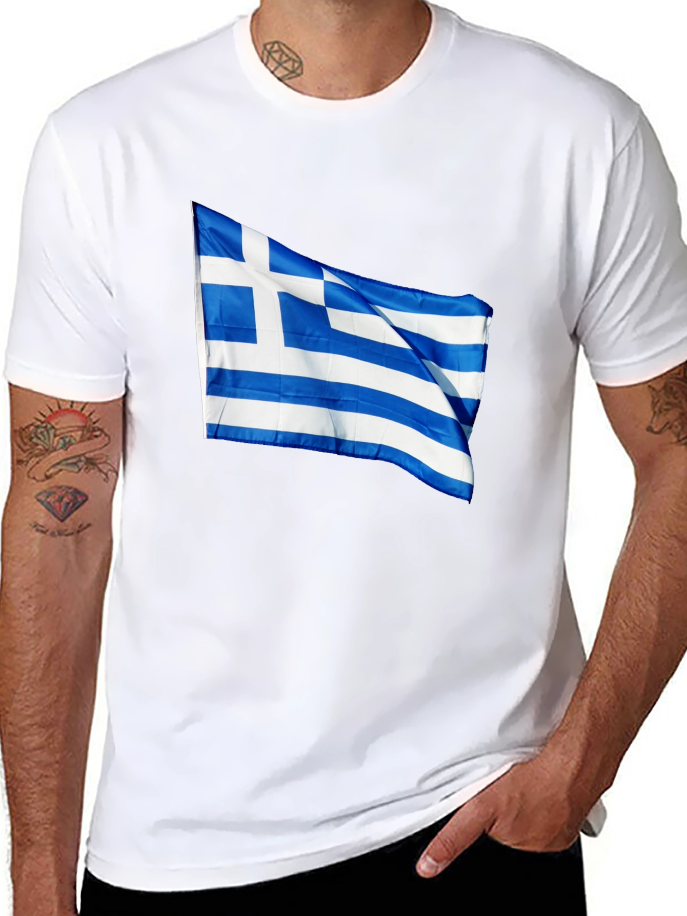 Greek Flag T-Shirt - Show Your Pride!