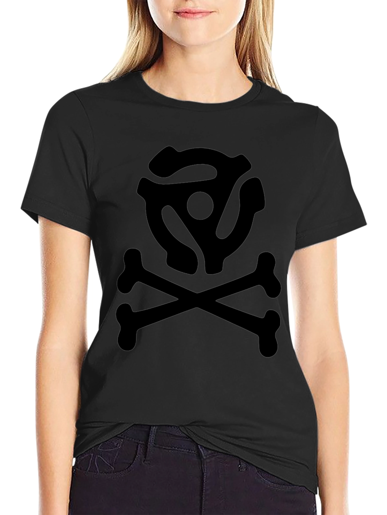 Record Adapter Skull & Crossbones T-Shirt