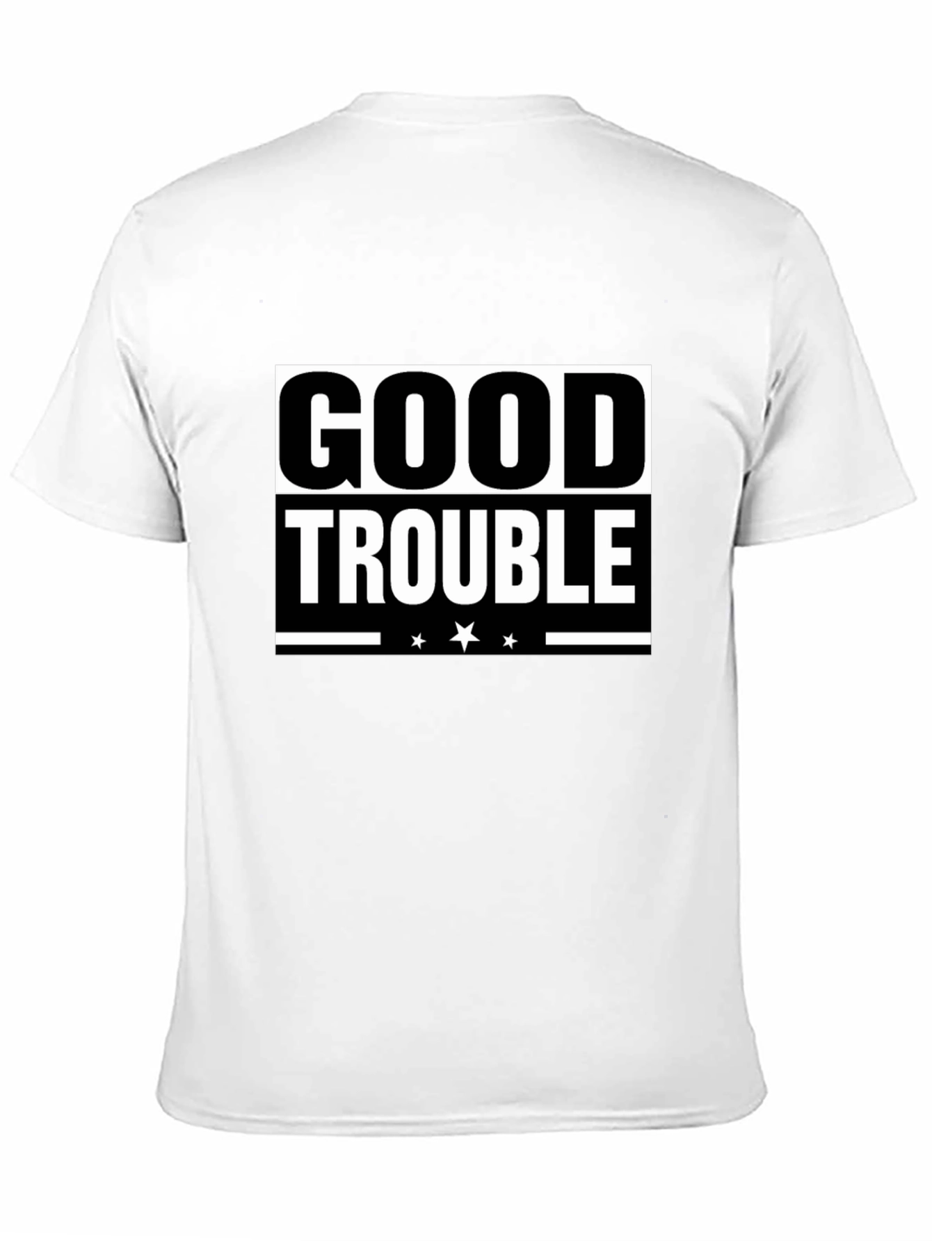 Good Trouble Graphic Tee - Black Cotton T-Shirt