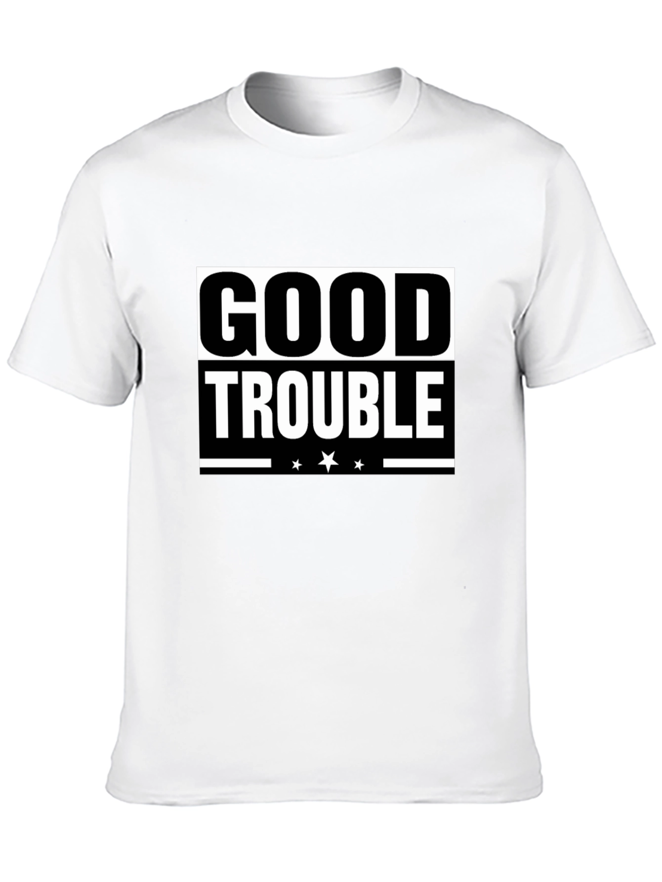 Good Trouble Graphic Tee - Black Cotton T-Shirt