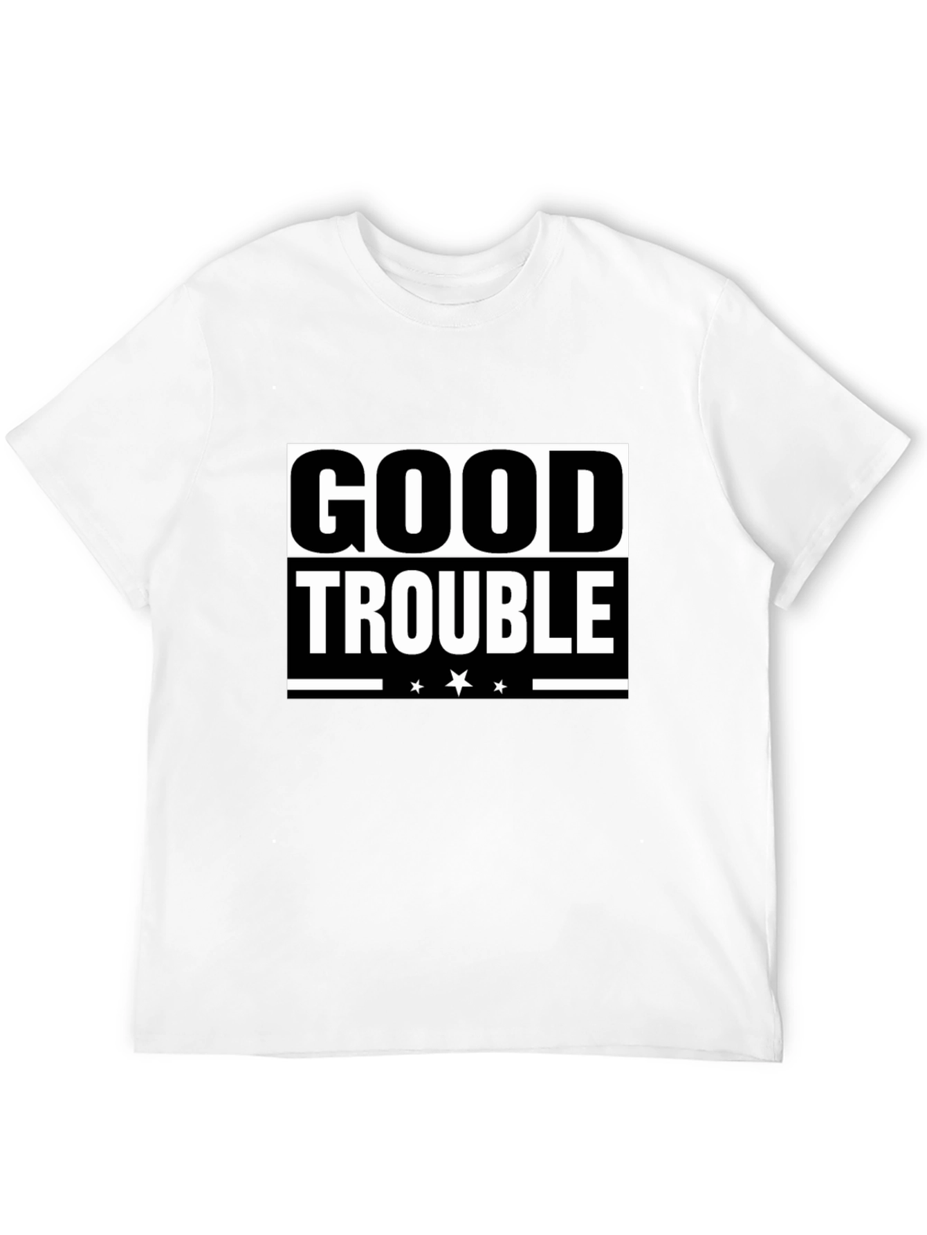 Good Trouble Graphic Tee - Black Cotton T-Shirt
