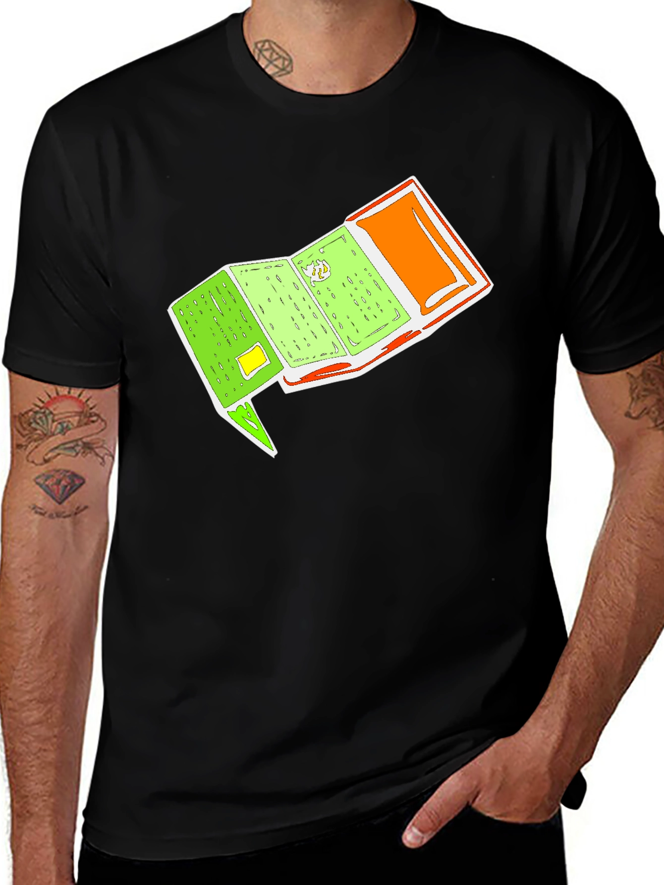 Cartoon Passport Graphic Tee - Unique Travel Shirt