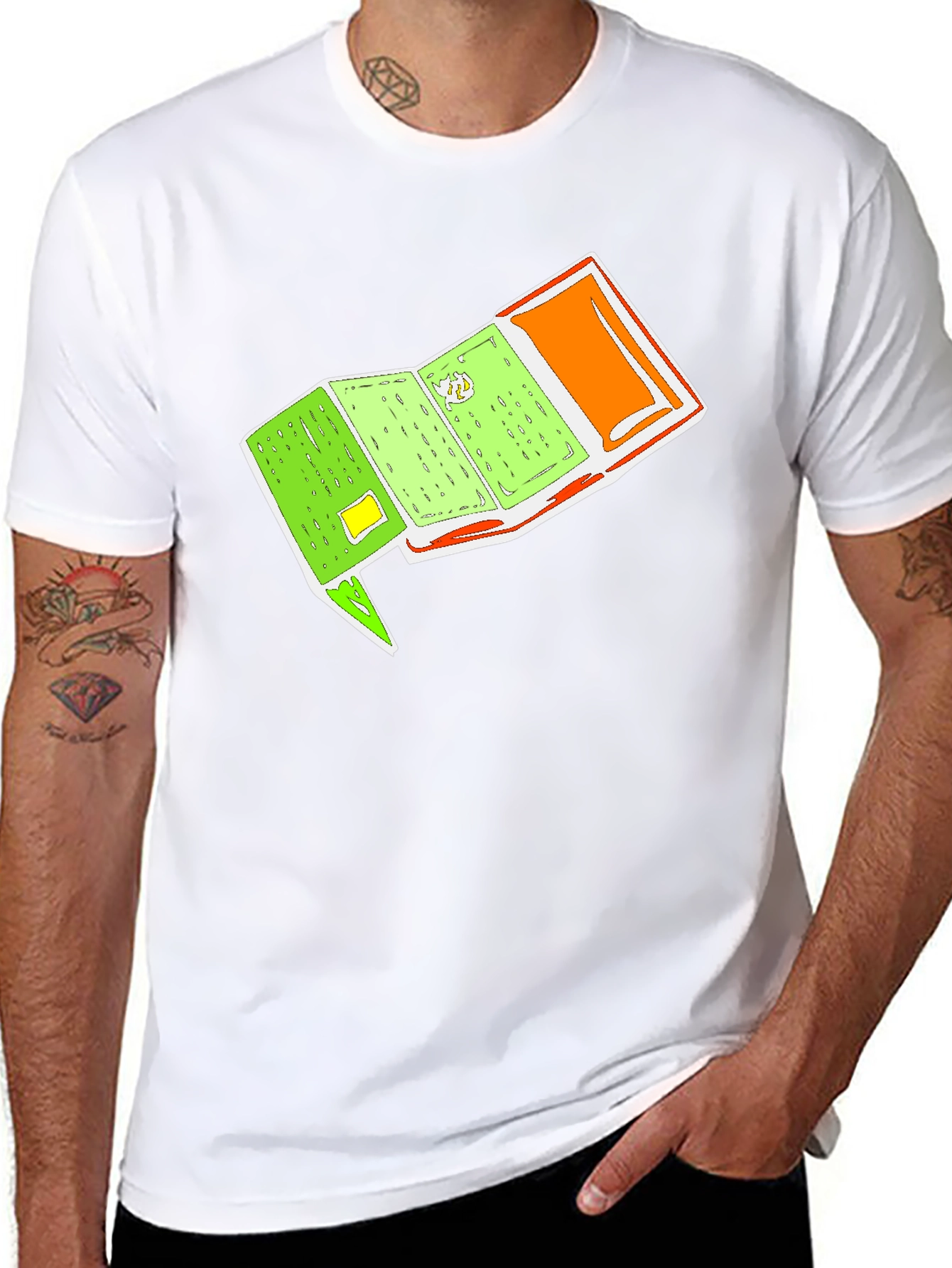 Cartoon Passport Graphic Tee - Unique Travel Shirt