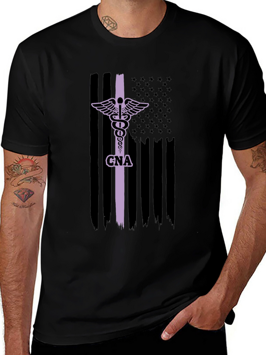 CNA American Flag T-Shirt - Certified Nursing Assistant Pride