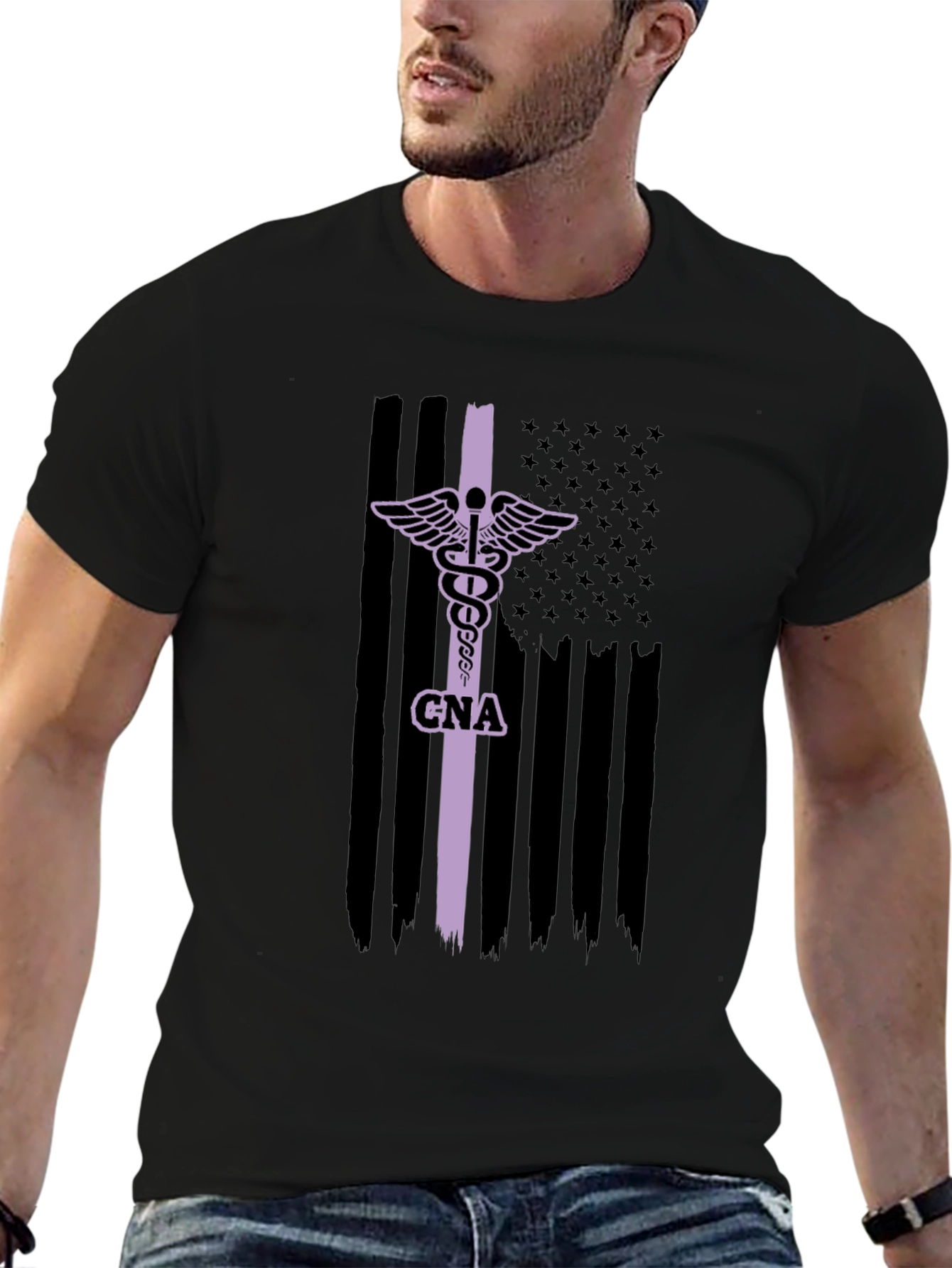 CNA American Flag T-Shirt - Certified Nursing Assistant Pride