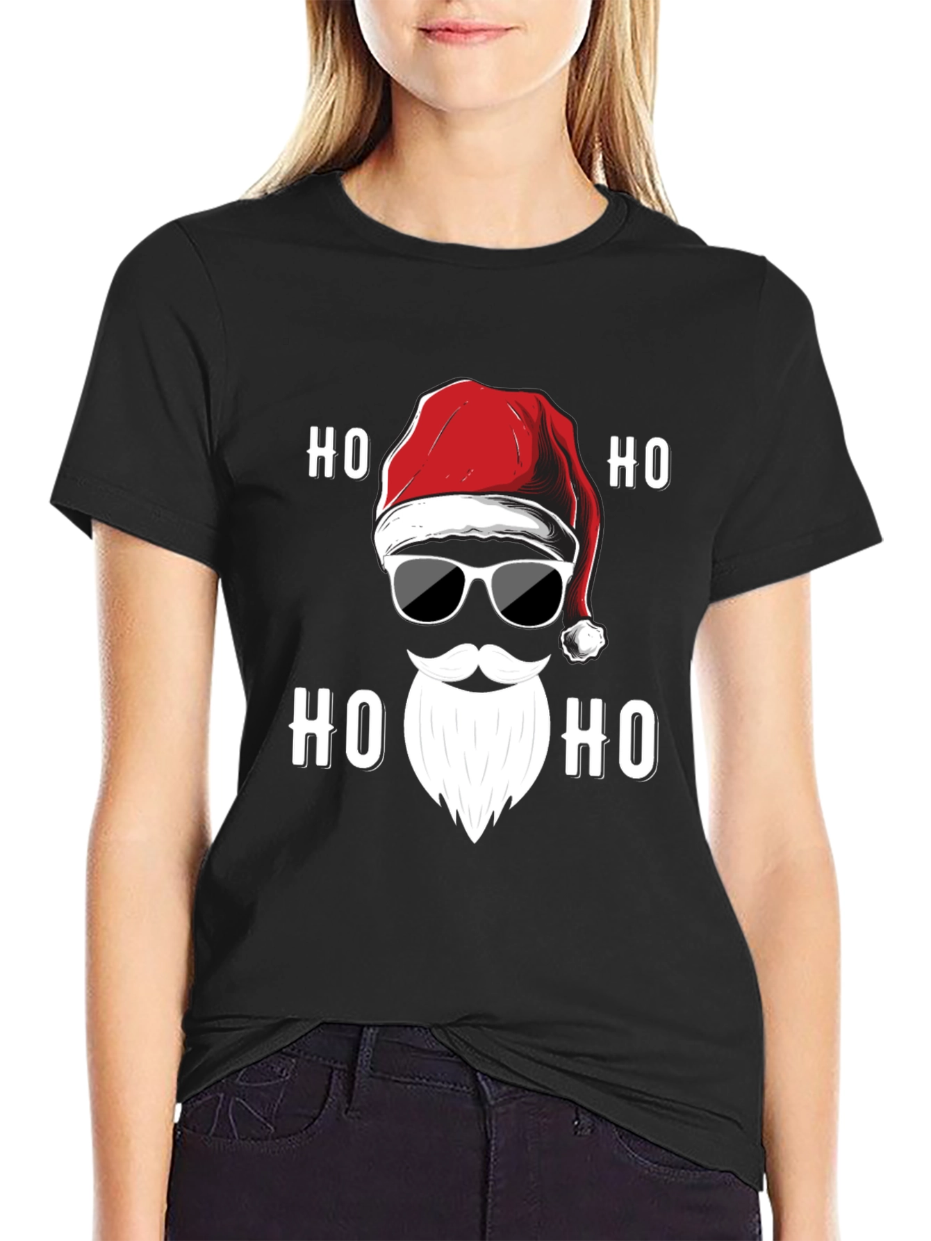 Cool Santa Ho Ho Ho Graphic Tee