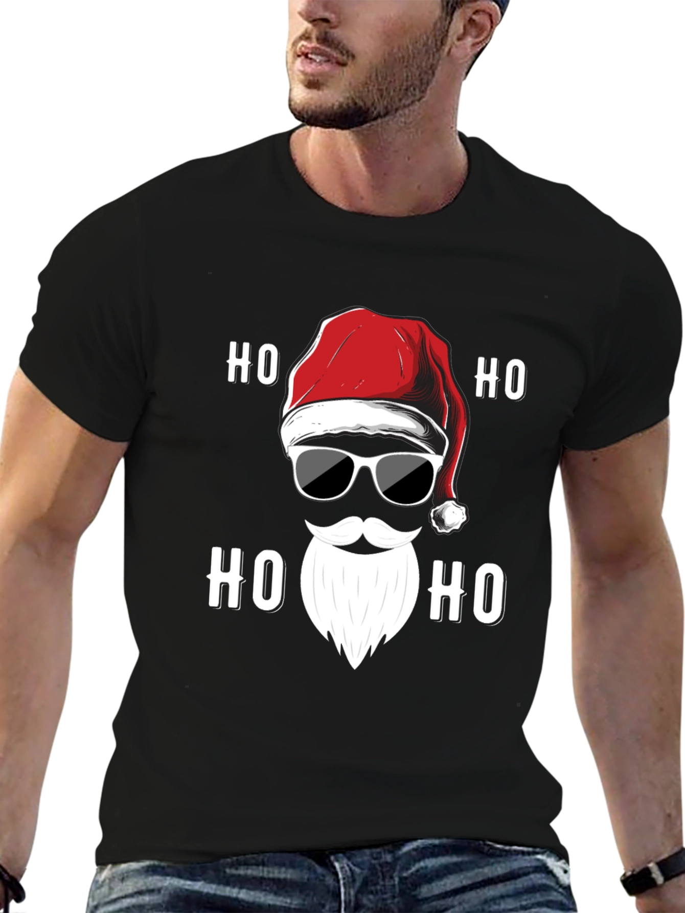 Cool Santa Ho Ho Ho Graphic Tee
