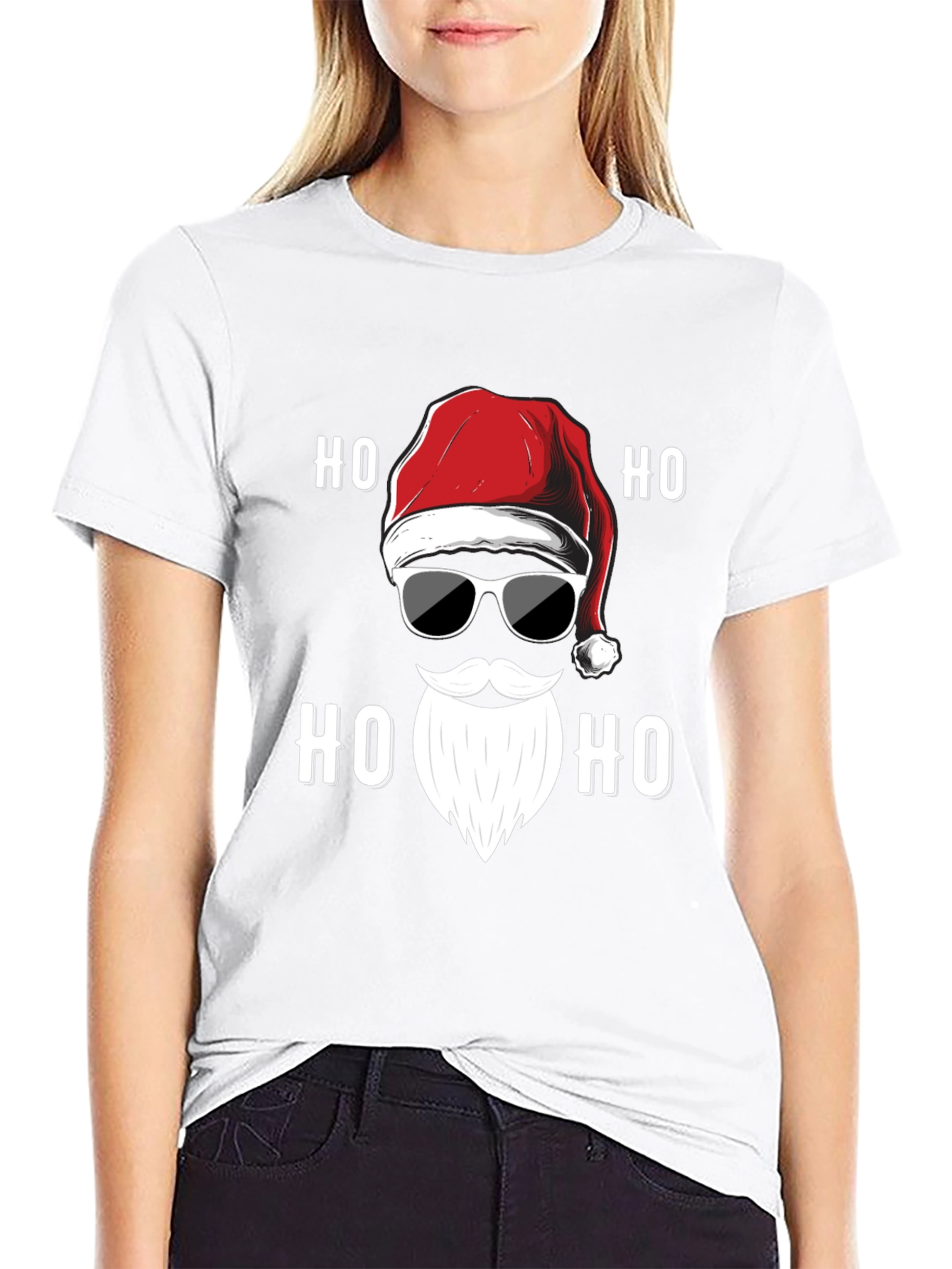 Cool Santa Ho Ho Ho Graphic Tee