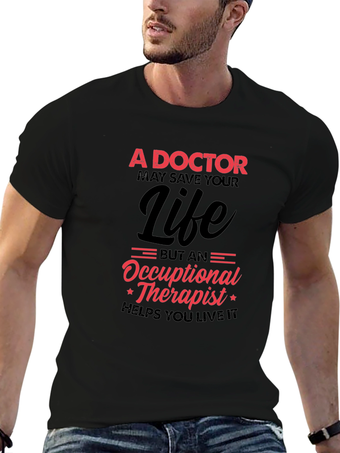 Doctor vs Occupational Therapist Graphic T-Shirt