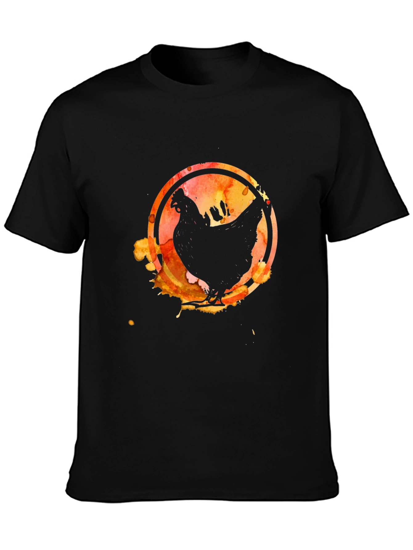 Watercolor Chicken Graphic T-Shirt