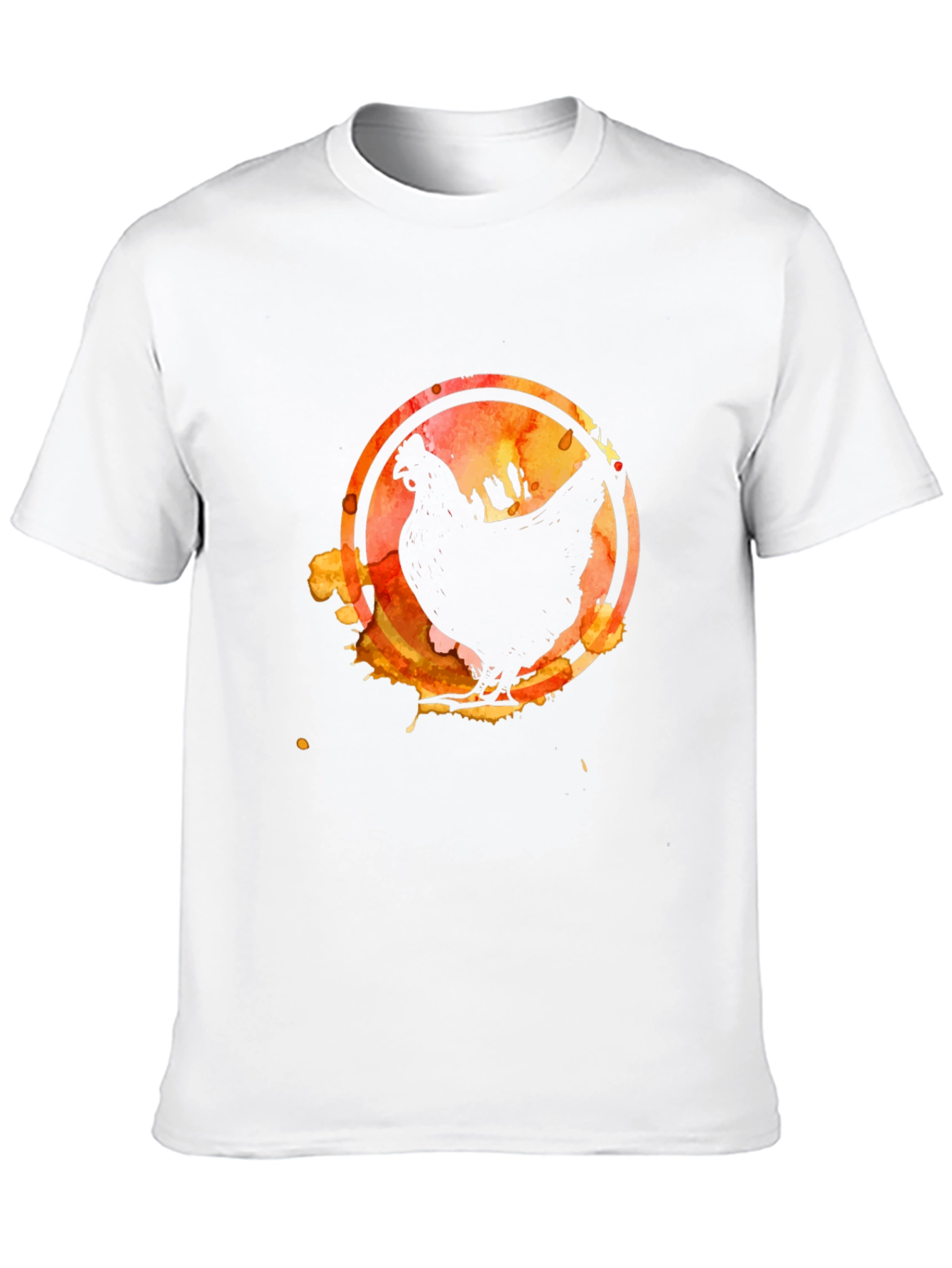 Watercolor Chicken Graphic T-Shirt